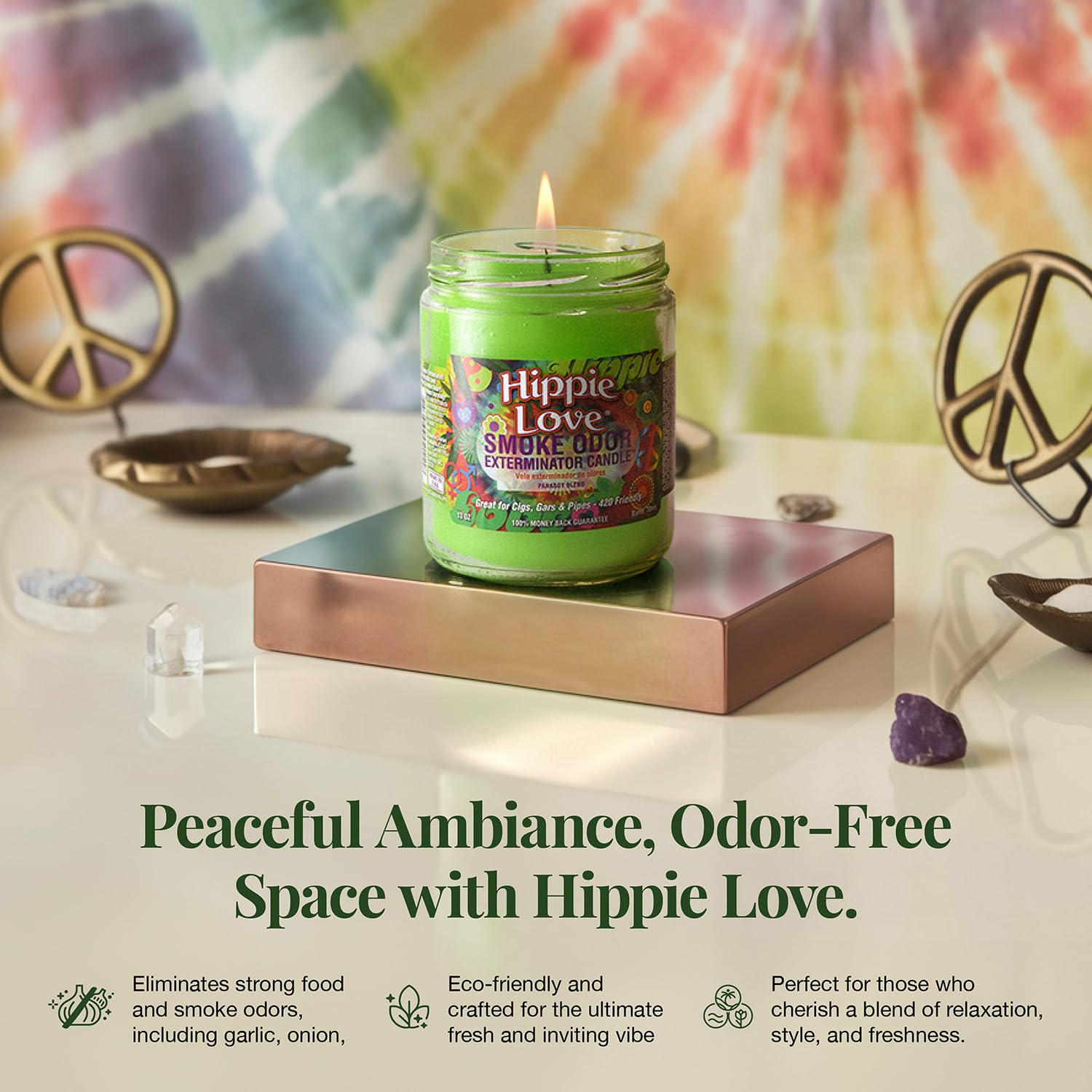 cigarette smoke eliminator candles Odor Exterminator Candle Happy Daze 13oz Brighten any room Long Buy Smoke Odor Exterminator Candle