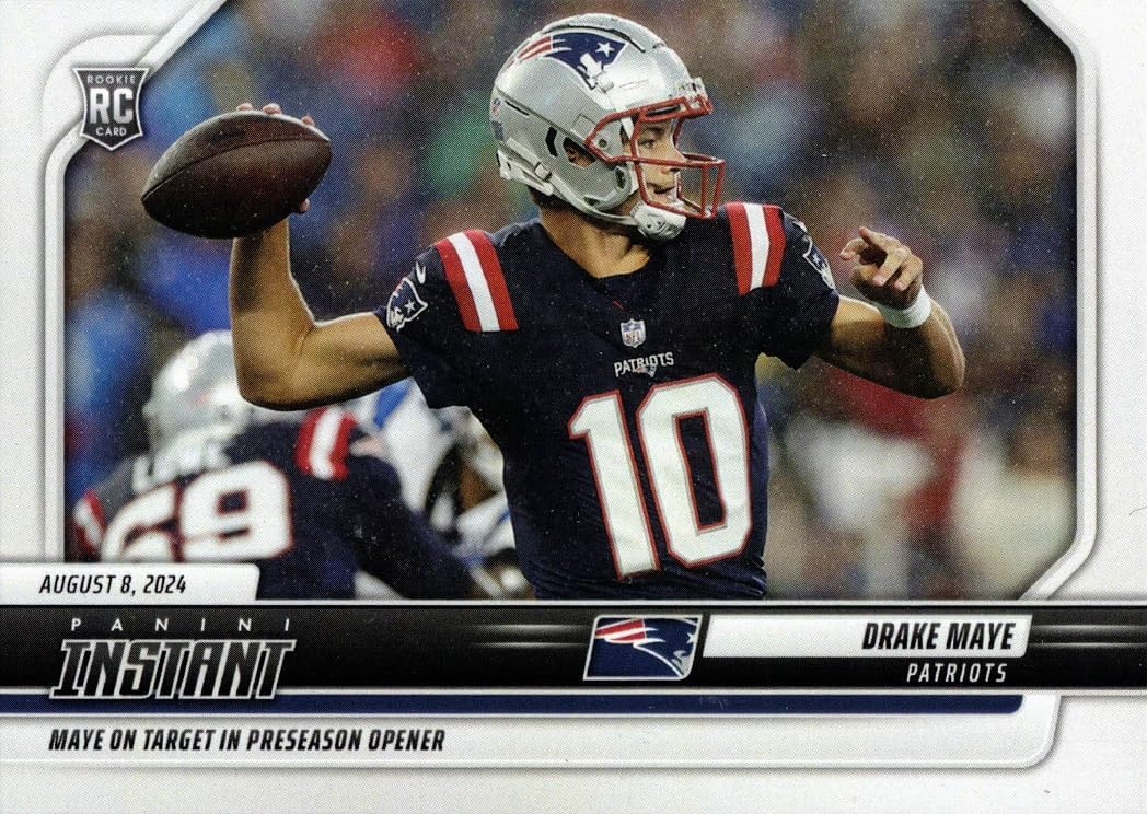2024 Panini Instant Football #2 Drake Maye Rookie Card Patriots - Only 585 made!
