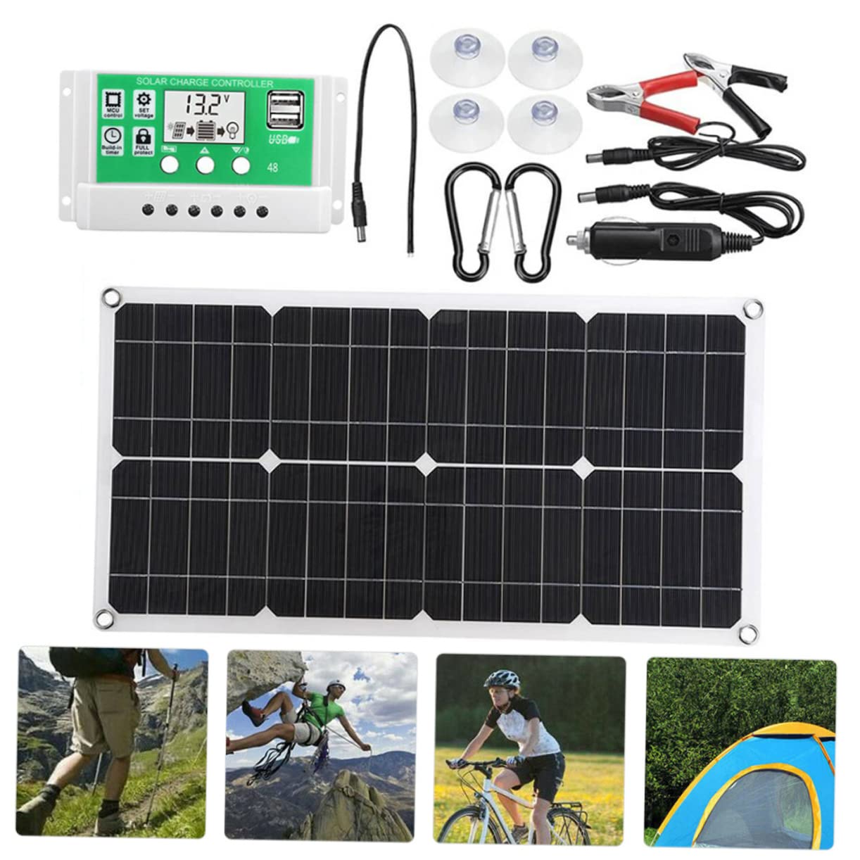 Hemobllo Panel Solar Fotovoltaico y Duradero Protección De Emergencia Para Vehículos