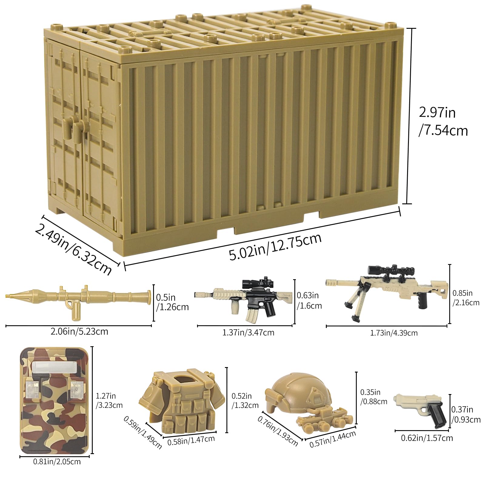 Amazon.com: Feleph Military Weapon Pack 325 PCS Army Brick
