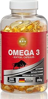 PREMIUM Omega3 Fischöl Kapseln 200 Stk hochdosiert 2000 mg-EPA 260 mg-DHA 240 mg