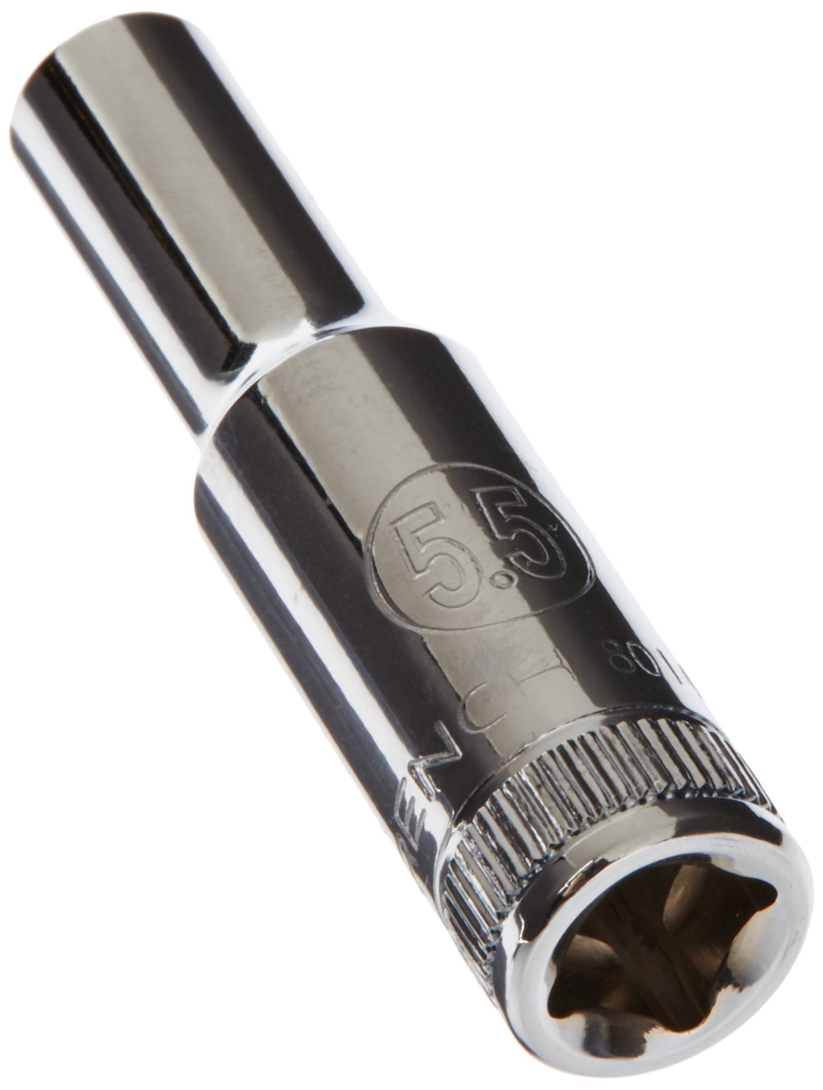 Gearwrench 80140 Socket, 6 Point, 1/4" Drive, 5.5 mm Deep, Full Polish Chrome, 1.929 in