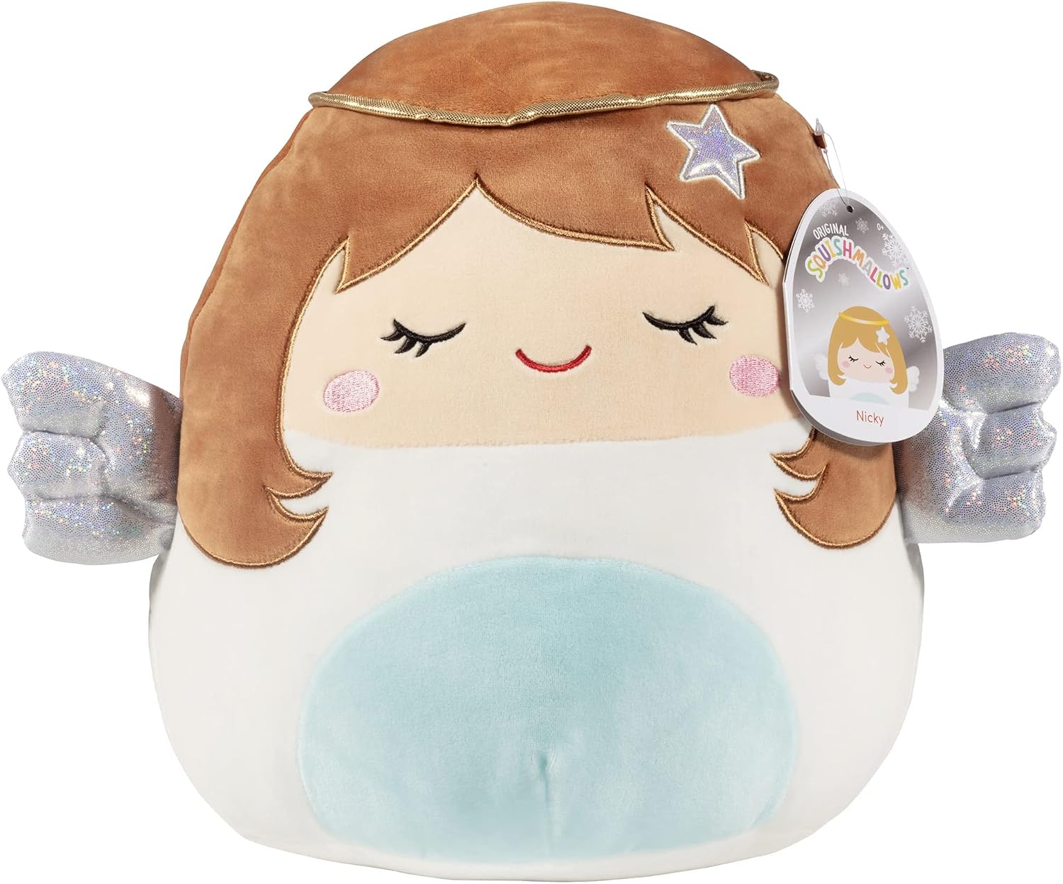 Squishmallow 12" Nicky The Angel - Official Kellytoy Christmas Plush - Soft and Squishy Holiday Stuffed Animal Toy - Great Gift for Kids