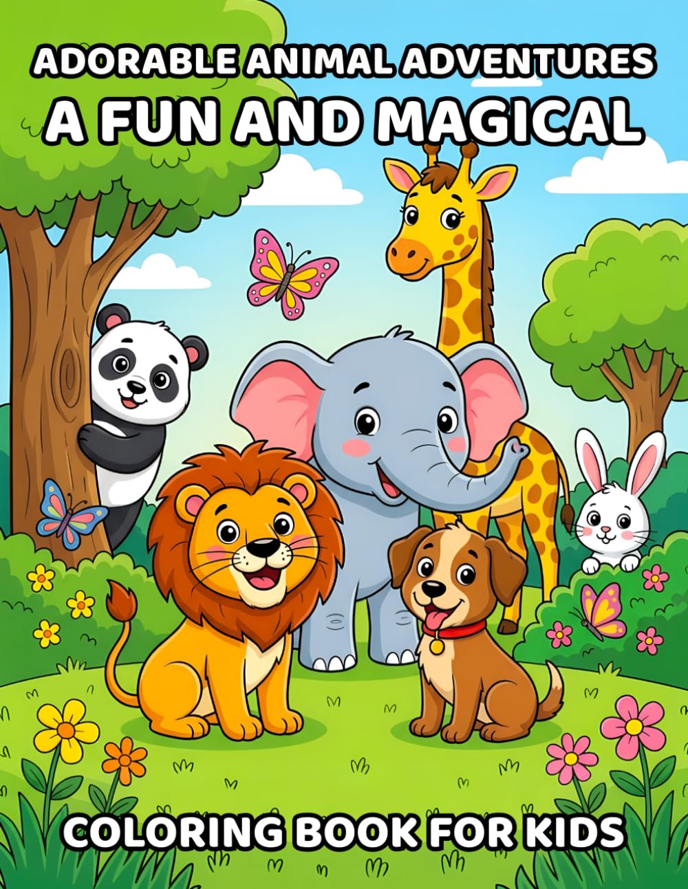 Adorable Animal Adventures: A Fun and Magical Coloring Book for Kids