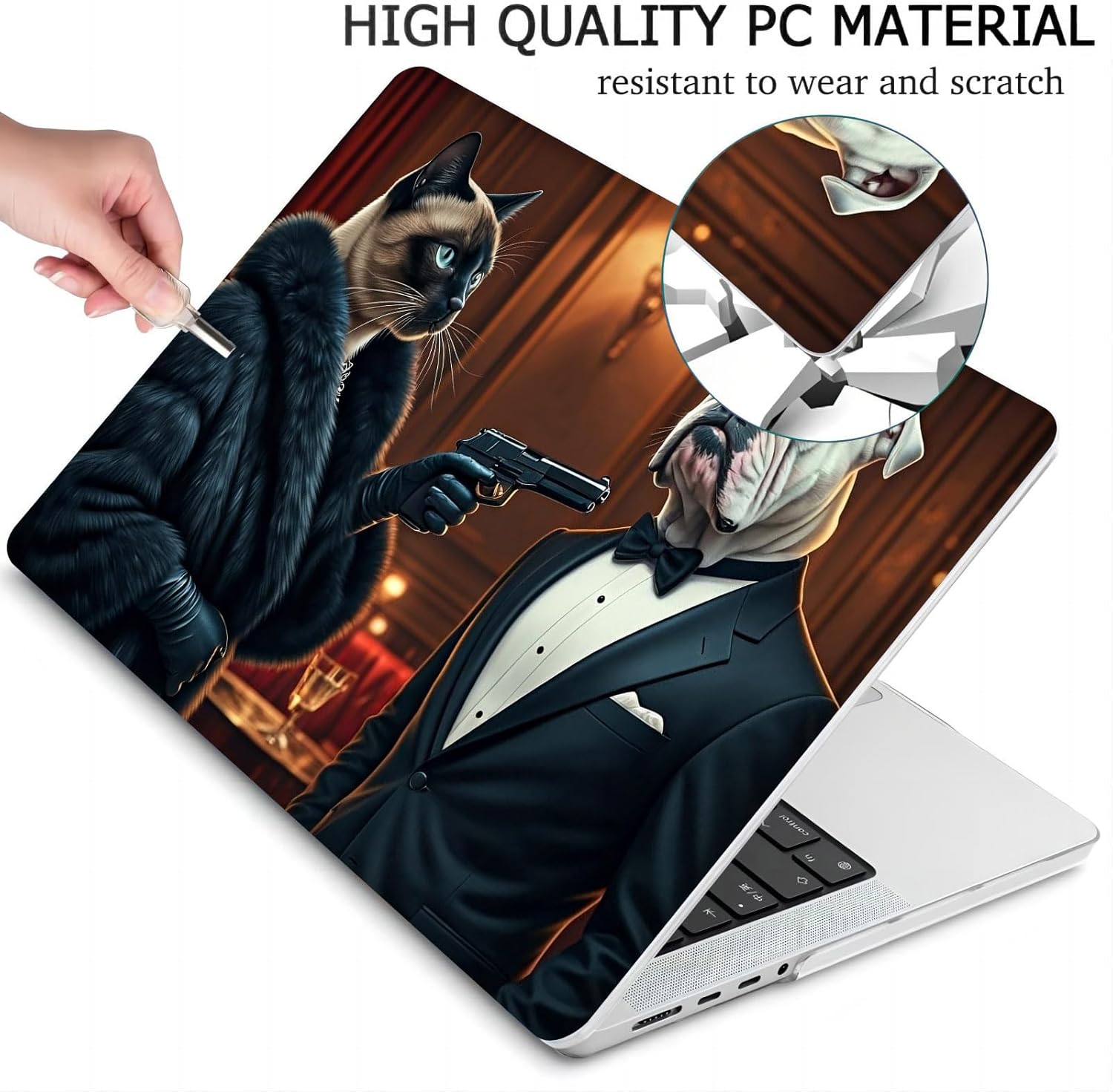 Compatible with MacBook Neo 13-inch, Hard Shell Case with Keyboard Cover and Screen Protector (A3404 A18 Pro chip, 2026 Release) - Kittens MC23362