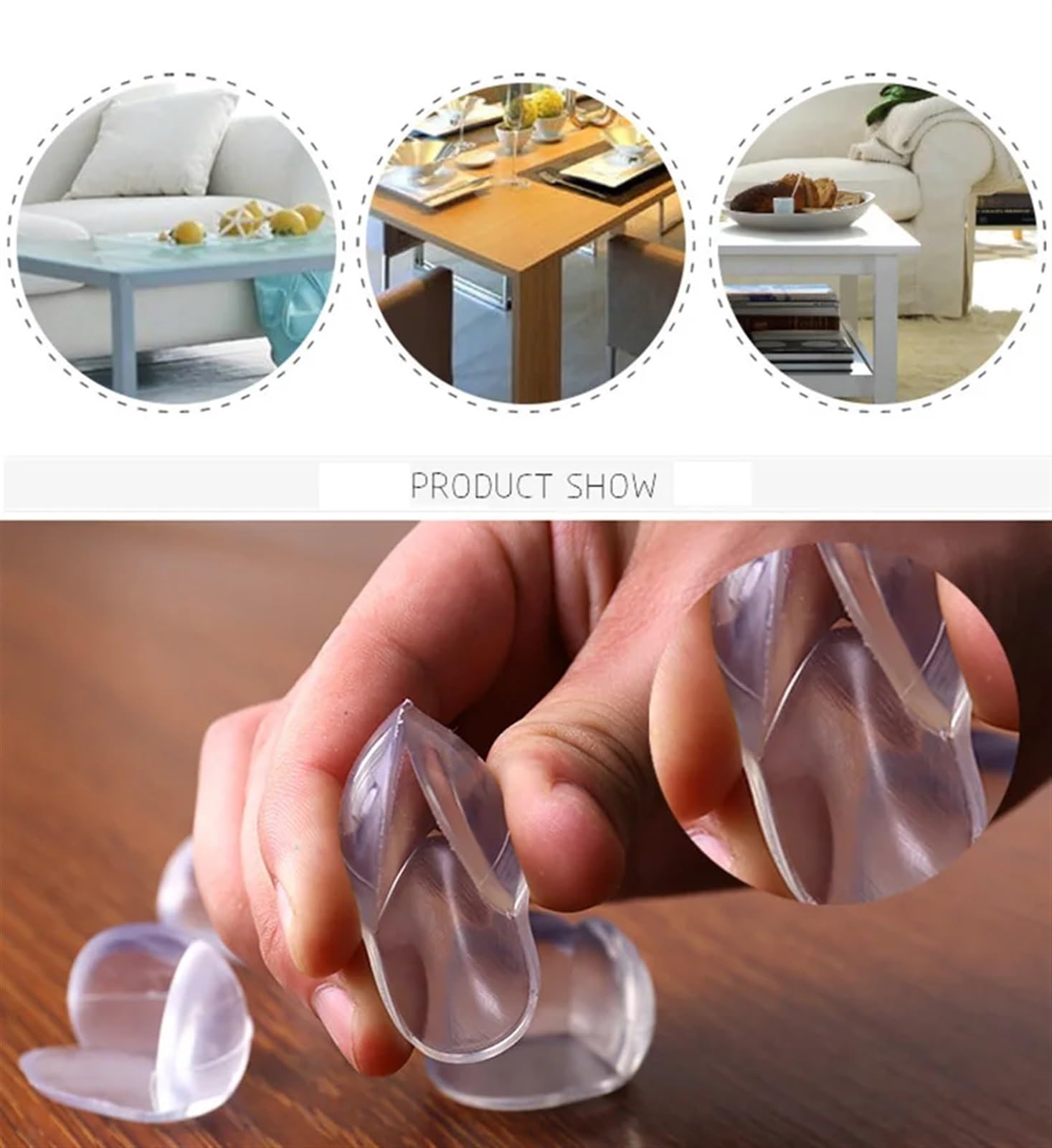 Protectores de mesa para la seguridad de los niños, 4 fundas de protección de silicona, protectores anticolisión, cojín de bordes suaves, accesorios de seguridad para el hogar