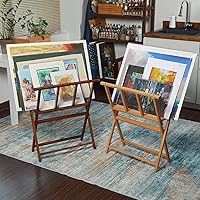 Vista 5 de Creative Mark Estante plegable de madera grande para impresión, perfecto para exhibir lienzos, impresiones, paneles, carteles, galerías de arte