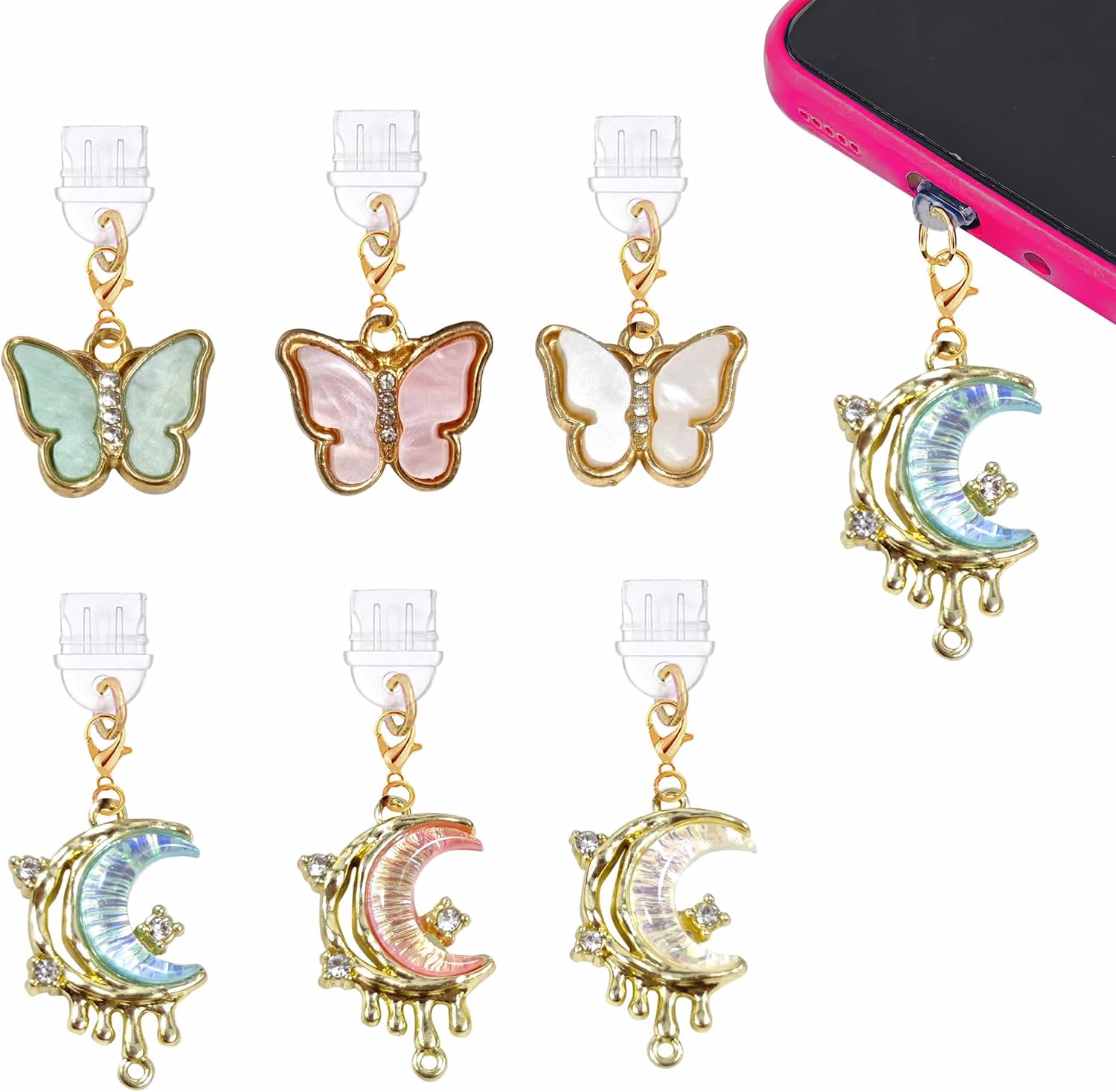 Dust Plug Charms for Phone & for Kindle Devices, Type C Accessories