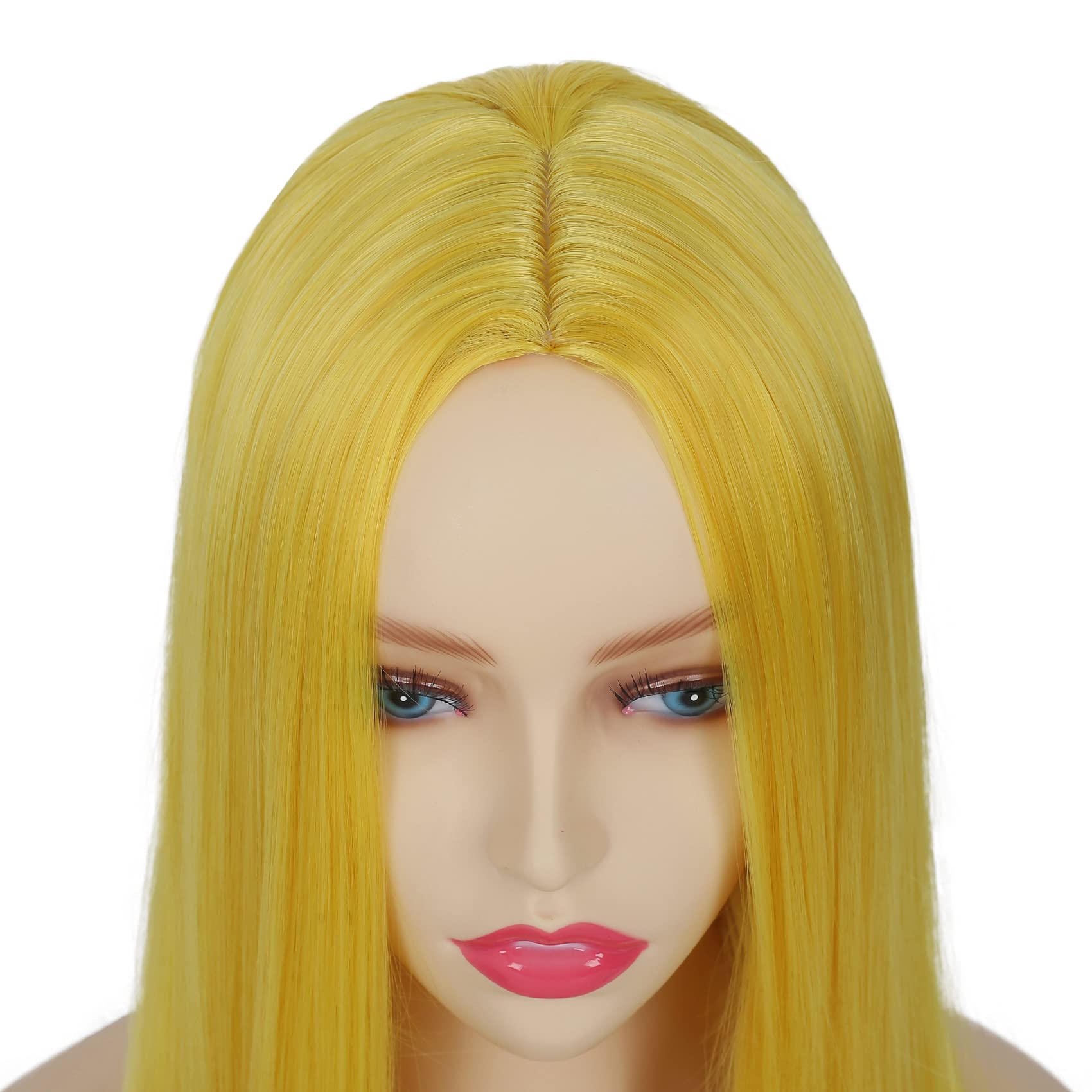 Amazon.com: Swiking Yellow Long Straight Wigs for Women 
