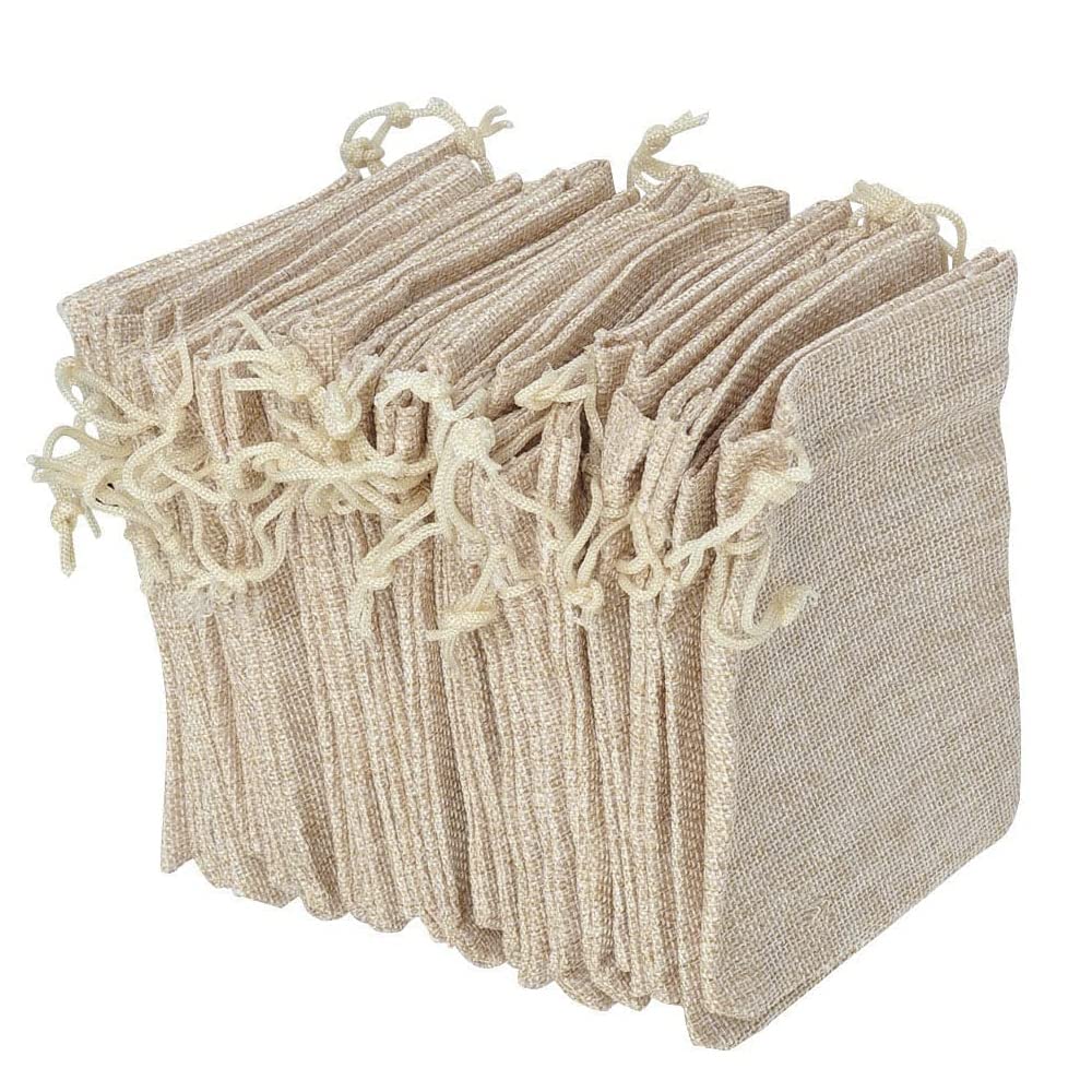 CLYPY 20 Stück Jutesäckchen 25x35cm - Mit Kordelzug Für Geschenke & Deko