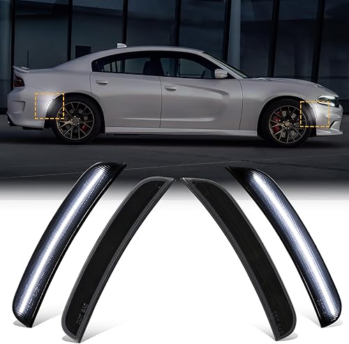 Mynoway Repuesto de lámpara de marcador lateral LED para Challenger SRT HellcatRedeye, RT Scat Pack Widebody 2018-2022, DemonSuper Stock, luces de Mynoway Repuesto de lámpara de marcador lateral LED para Challenger SRT HellcatRedeye, RT Scat Pack Widebody 2018-2022, DemonSuper Stock, luces de