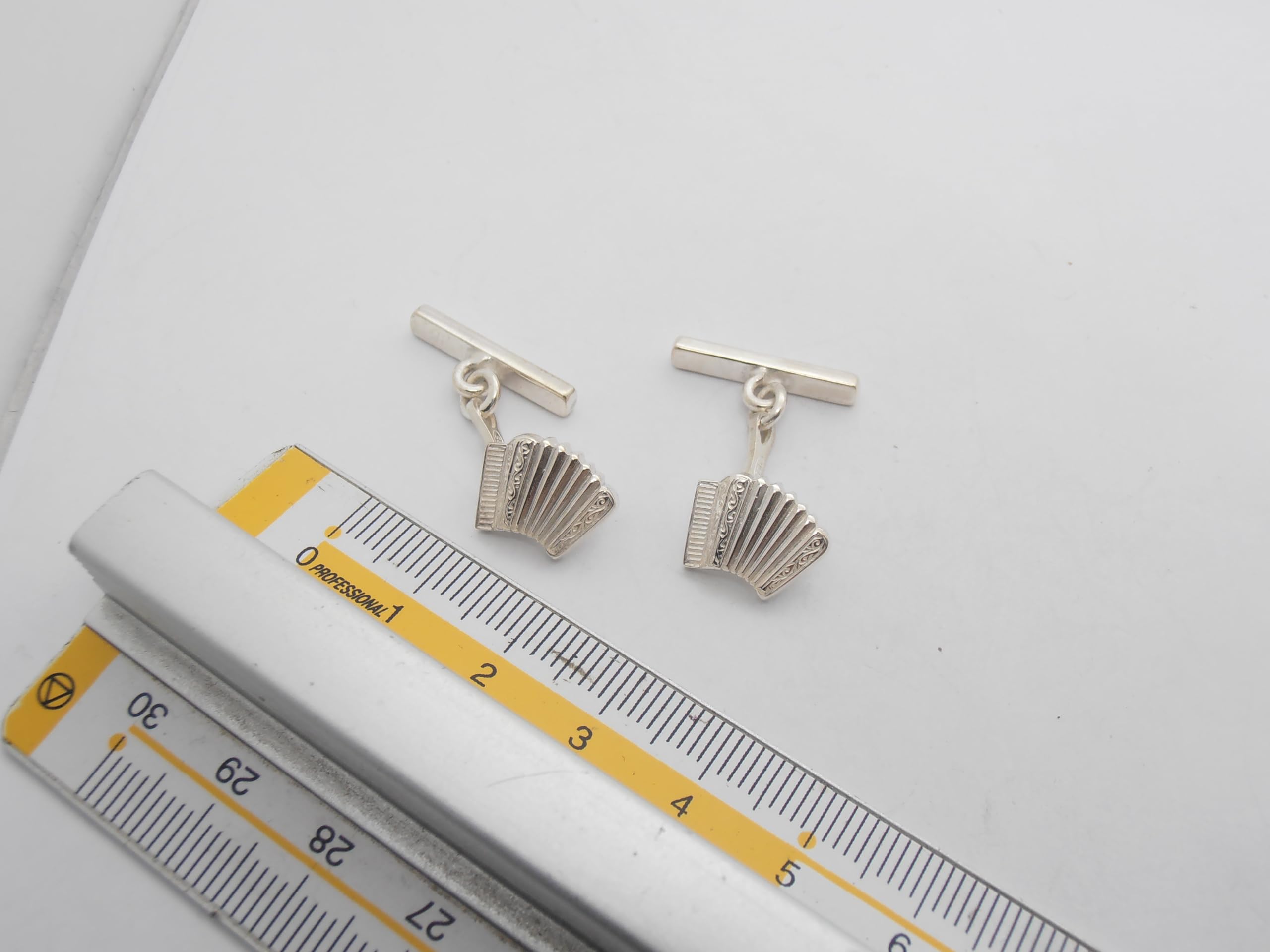 Fisarmonica : Gemelli in Argento 925 - Strumento Musicale - Musicista - Musica