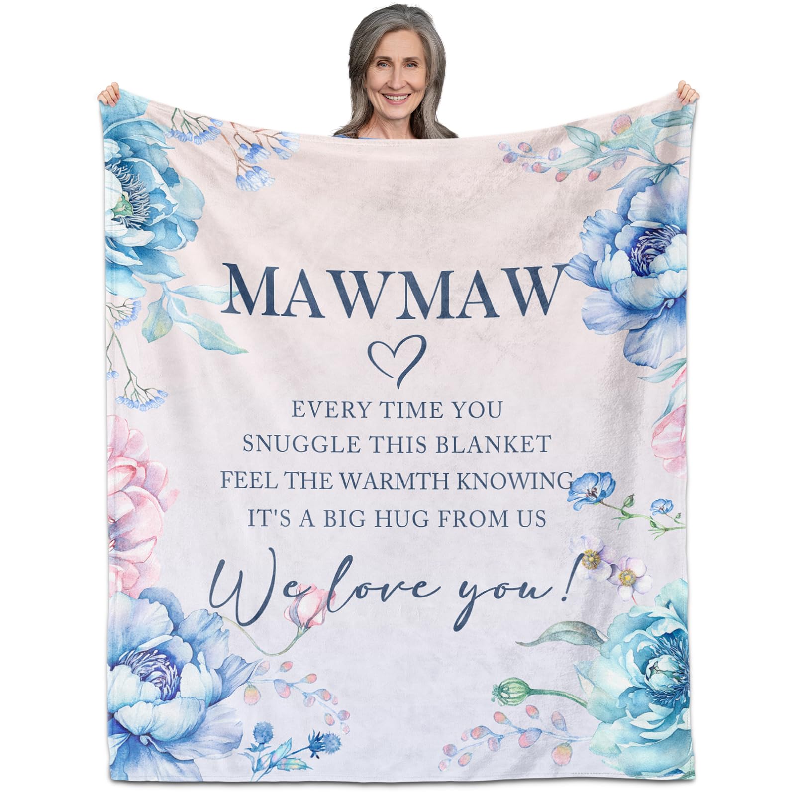 Mawmaw Gifts, Mawmaw Blanket 60" x 50", Mawmaw Birthday Gifts, Grandma Gifts for Mawmaw, Mother's Day Mawmaw Gifts, Mawmaw Gifts from Grandchildren, Mawmaw Gifts for Christmas