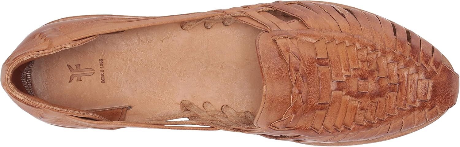 FRYE Women's Heather Hurache Flat 5.5 Camel