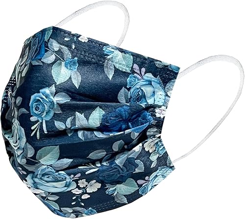 Miniatura 7 de Everydayspecial Máscara de seguridad desechable de 3 capas de protección facial para adultos, 50 unidades (flor de peonía)