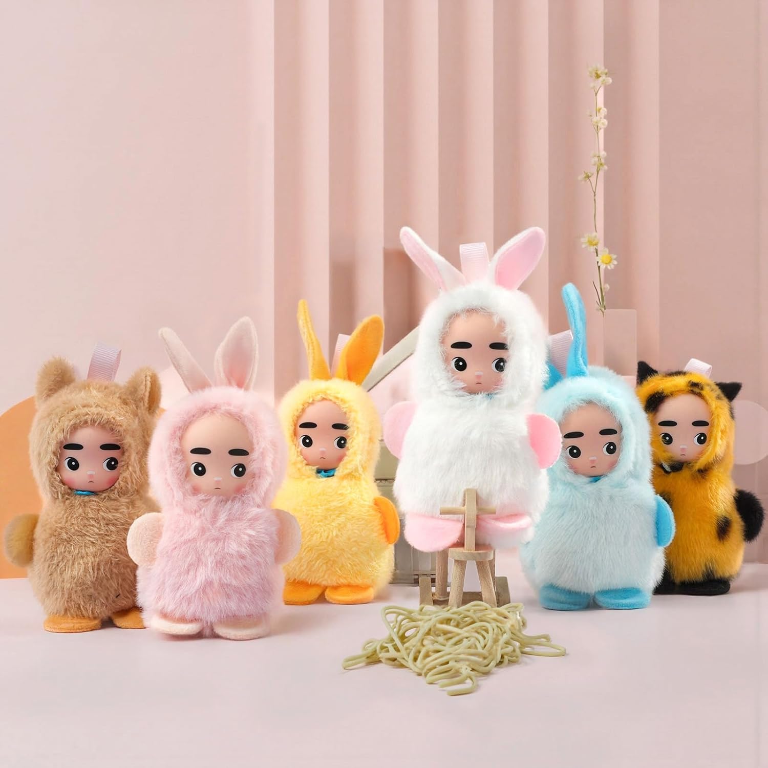 4 Inch Mini Baby Dolls 6pcs Set Realistic Reborn Mini Babies with Air Bag for Sound Cute Small Baby Doll with Handmade Hook Cute Tiny Baby Doll Gifts Set for Girls Boys 3 Birthday Gifts