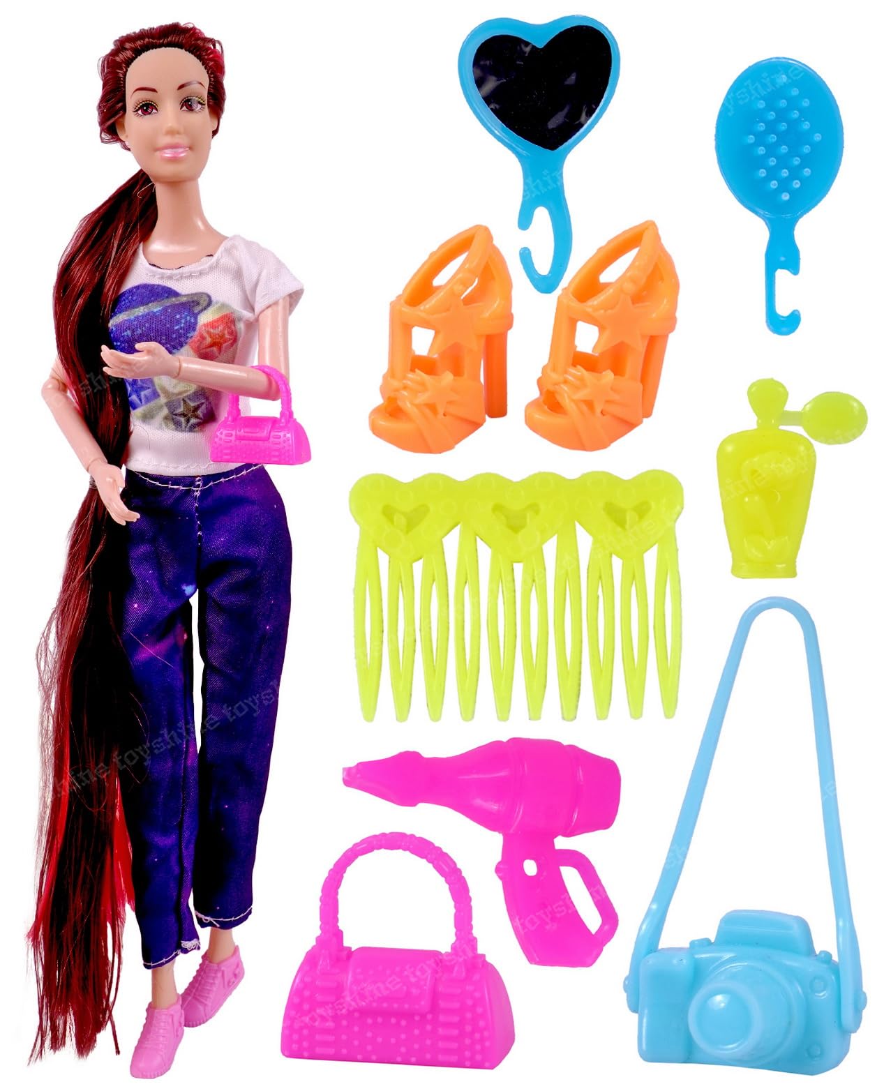 Toyshine Beauty Doll Street Vane with Fashion Accessory Pretend Play Gift for Girls Kids Role Play Toy for Age 3+ Multicolor (B0CYL4R9GR) Amazon Price History, Amazon Price Tracker