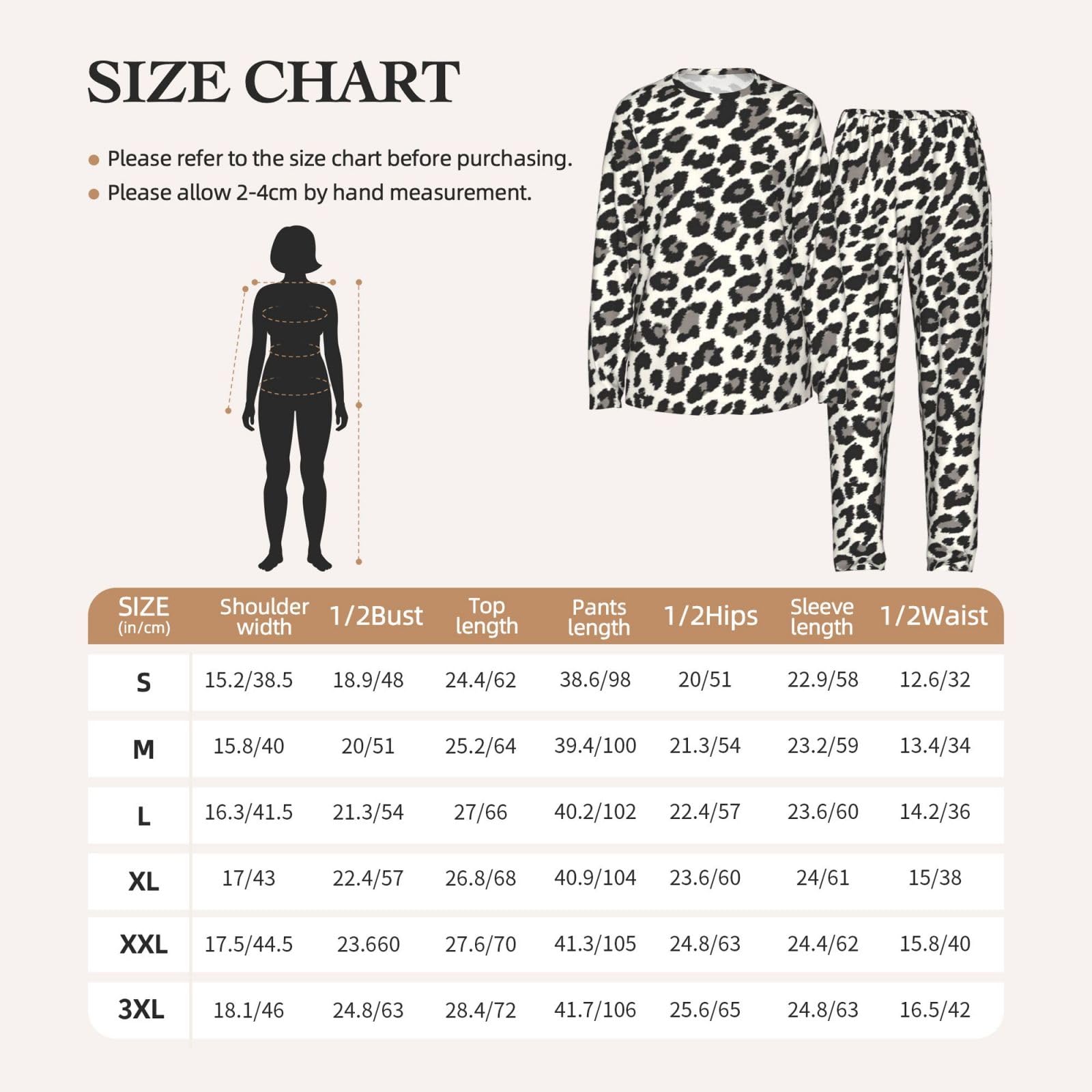 Pigiama da donna con stampa leopardata a maniche lunghe abbinato morbido elastico coulisse casual Daywear