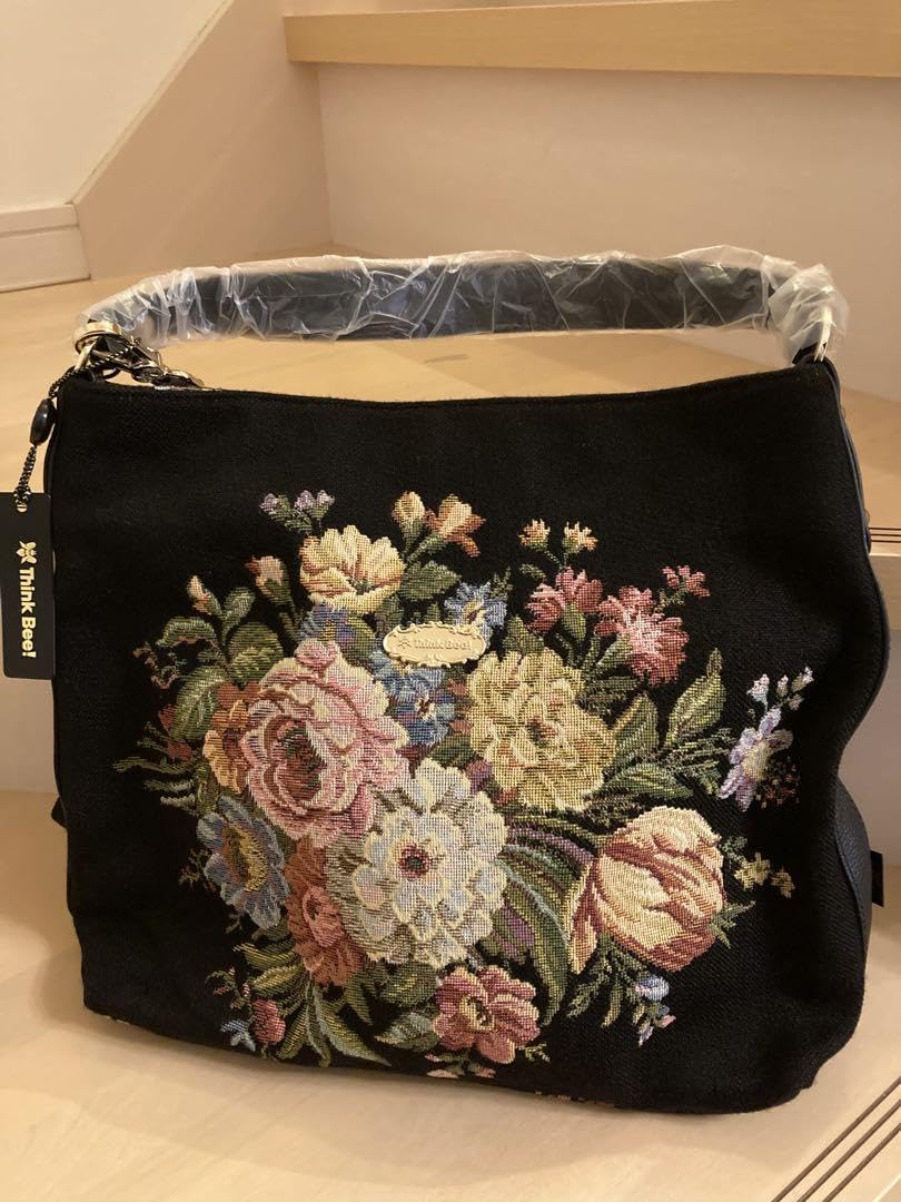 Think Bee! 花柄刺繍 トートバッグ 美品 2WAY Amazon.co.jp