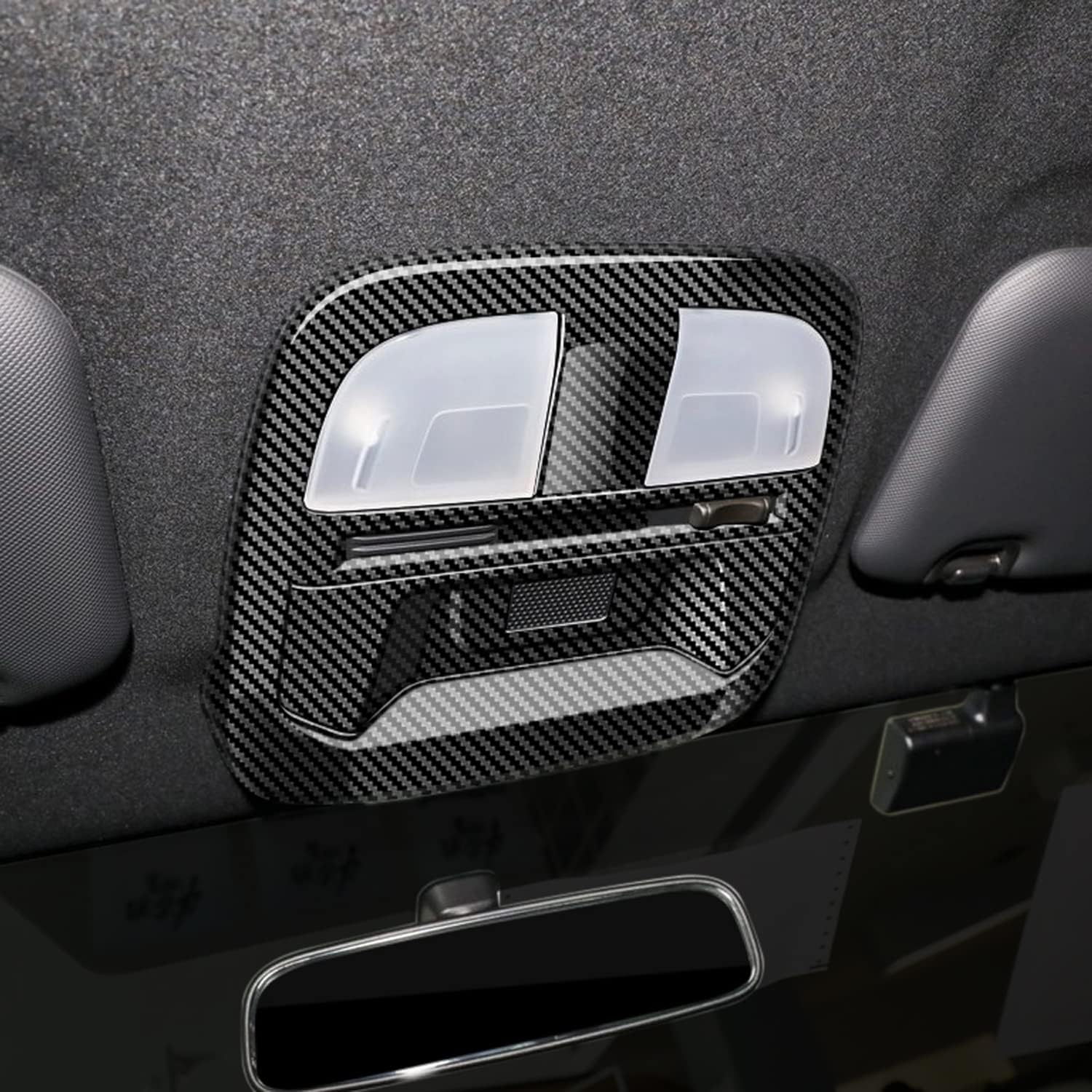 ITrims Car Accessories for Toyota 86 Subaru BRZ 2022 2023 Interior Reading Light Lamp Cover Trim Auto Styling Decoration Sticker 2PCS ABS (Carbon Fiber)