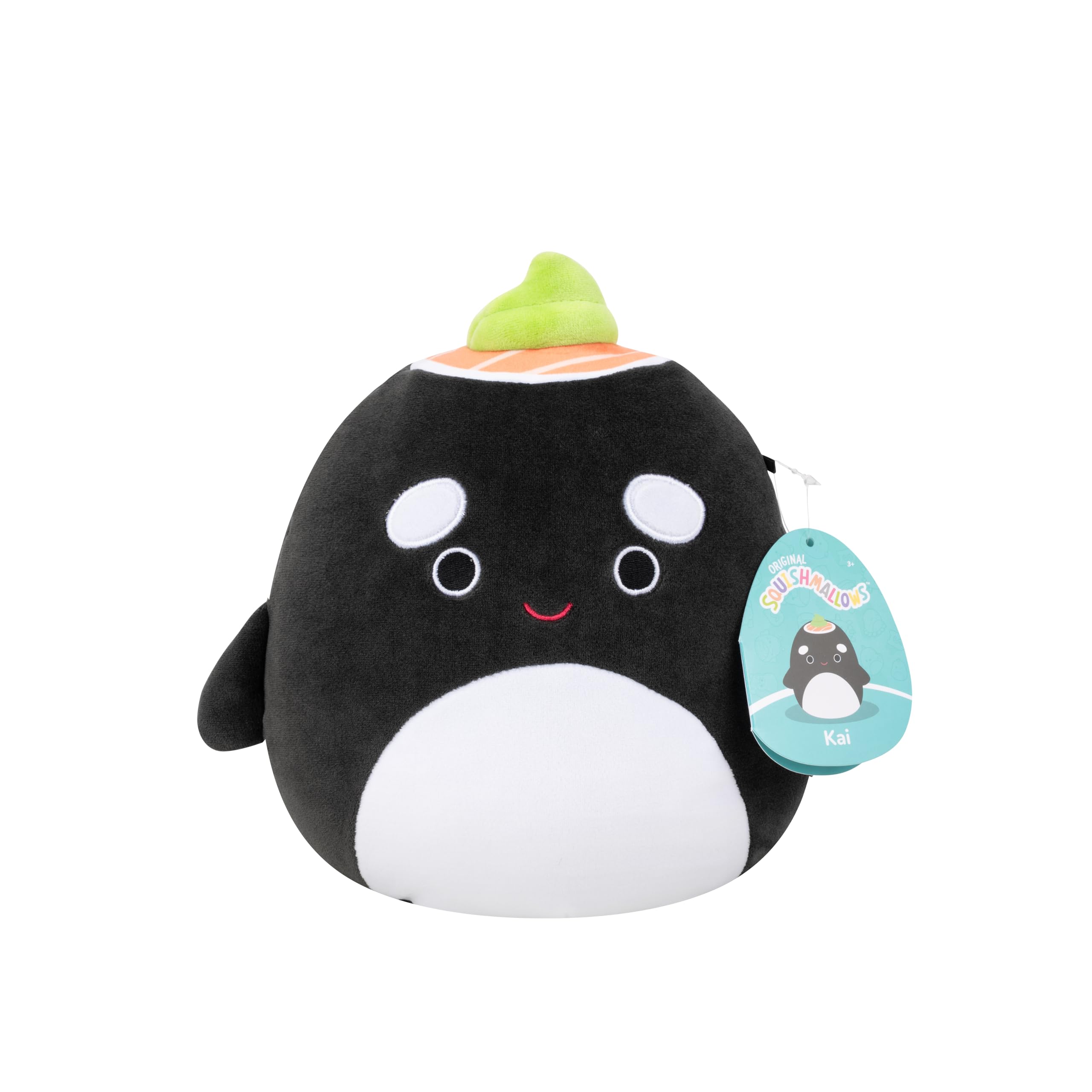 Squishmallows Original 7.5-Inch Kai the Black Sushi Orca Whale, Black Whale, 19.05 cm - Image 2