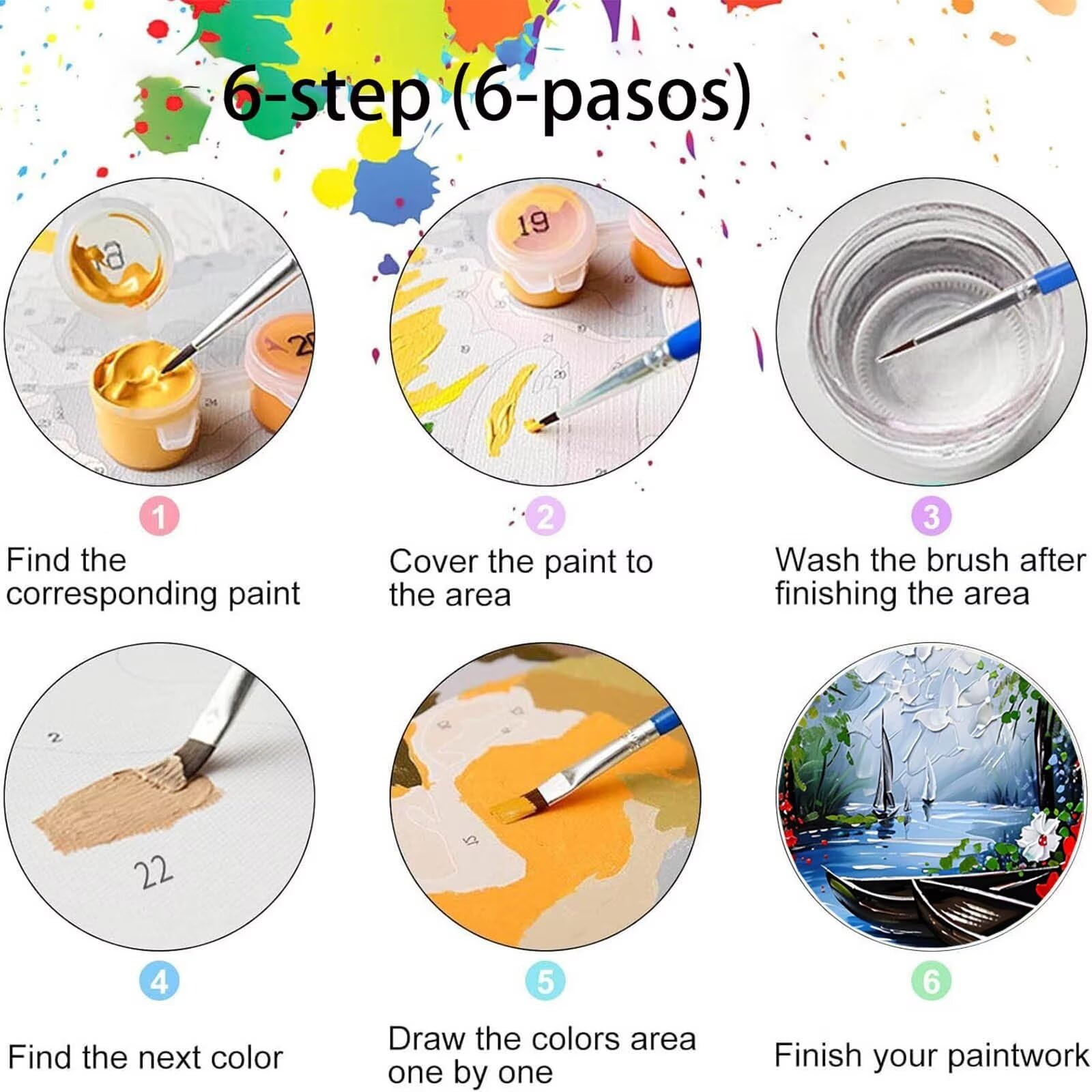 Pintar por Numeros Adultos Flor, Pintar por Numeros Niños Kit Manualidades Adultos Paisaje Cuadros para Pintar por Numeros Pintura Acrílico, Cuadros Decorativos Regalos Para Mujer 80X160cm 7w-K-V