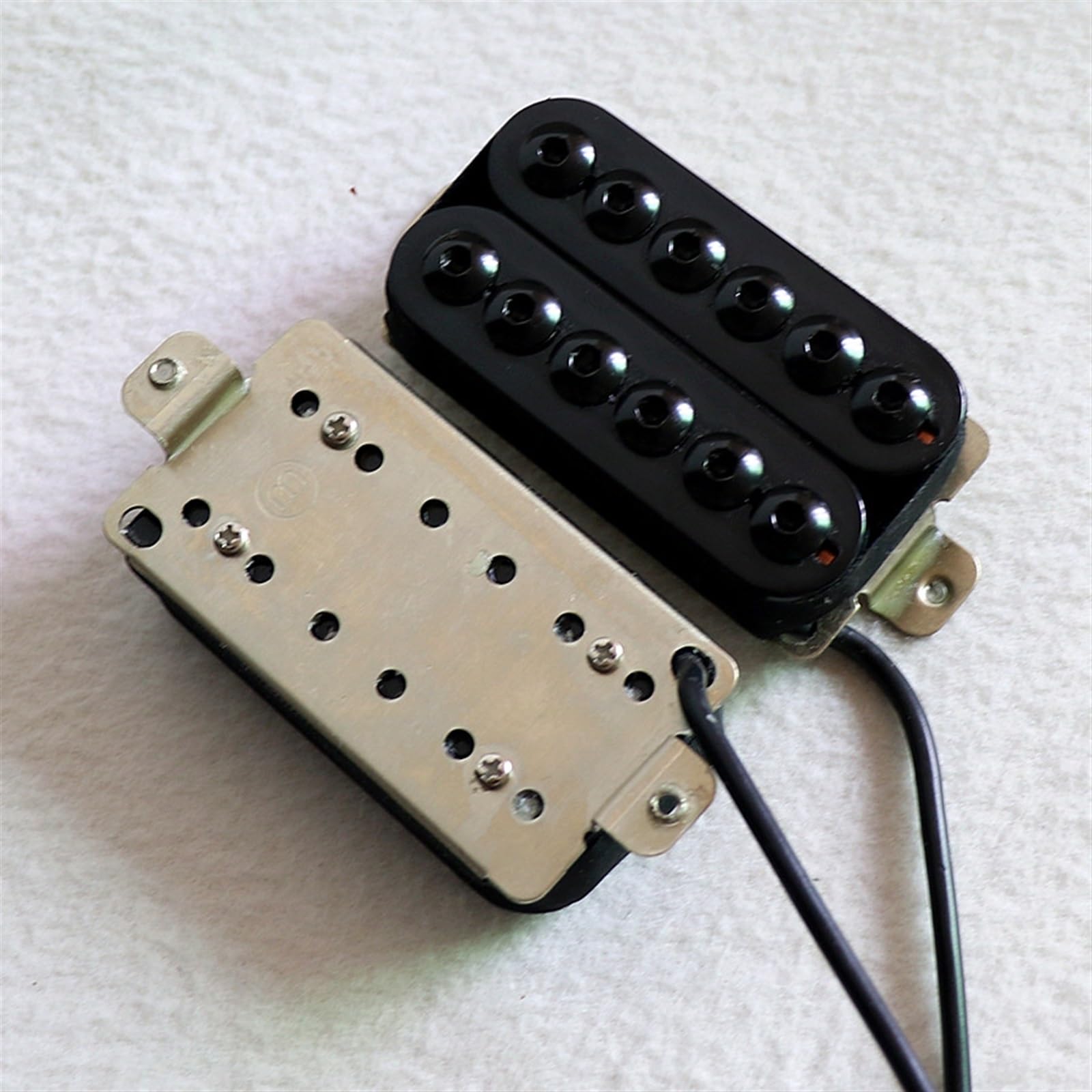 Pickup Per Chitarra Humbuck Nero Con Piastra Base In Nichel Argento Con Palo Esagonale Grande, Ideale Per La Musica Heavy Metal Accessori di Ricambio per Chitarra