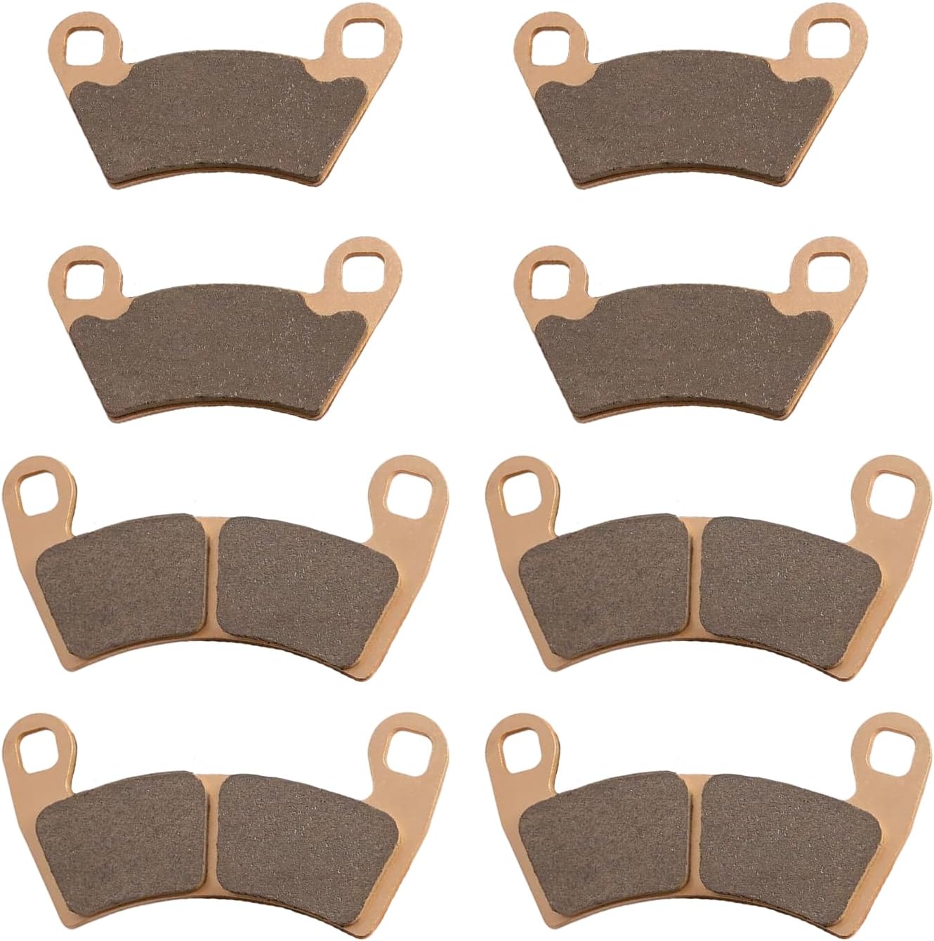 Sintered Metal Brake Pads for Polaris RZR XP 900/4 800 EFI/Ranger XP 900/Ranger 500/570/700/800/900 Ranger Crew 500, Durable Replacement Brake Pad Set Replaces 1911228 2203747 2205949 2208933