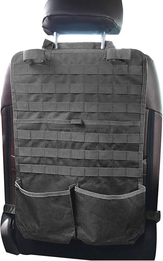 Molle Seat Back Organizer Molle Panel with Truck Gun Rack Tactical Seat Covers for Car Seat Protector Universal Fit SUV Truck Pickup F150 F250