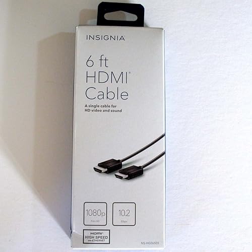 Insignia - Cable HDMI de 6' - Negro