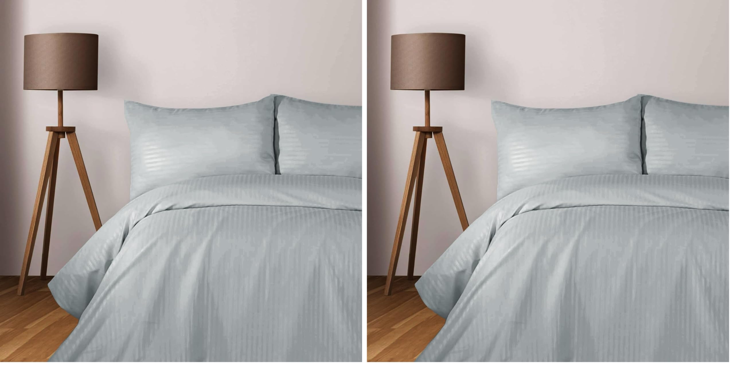 Sleep Well Microfiber 3pcs Duvet Cover Set (1 duvet cover & 2 pillow case) - Single (160x220cm) - Silver (Pack of 2)