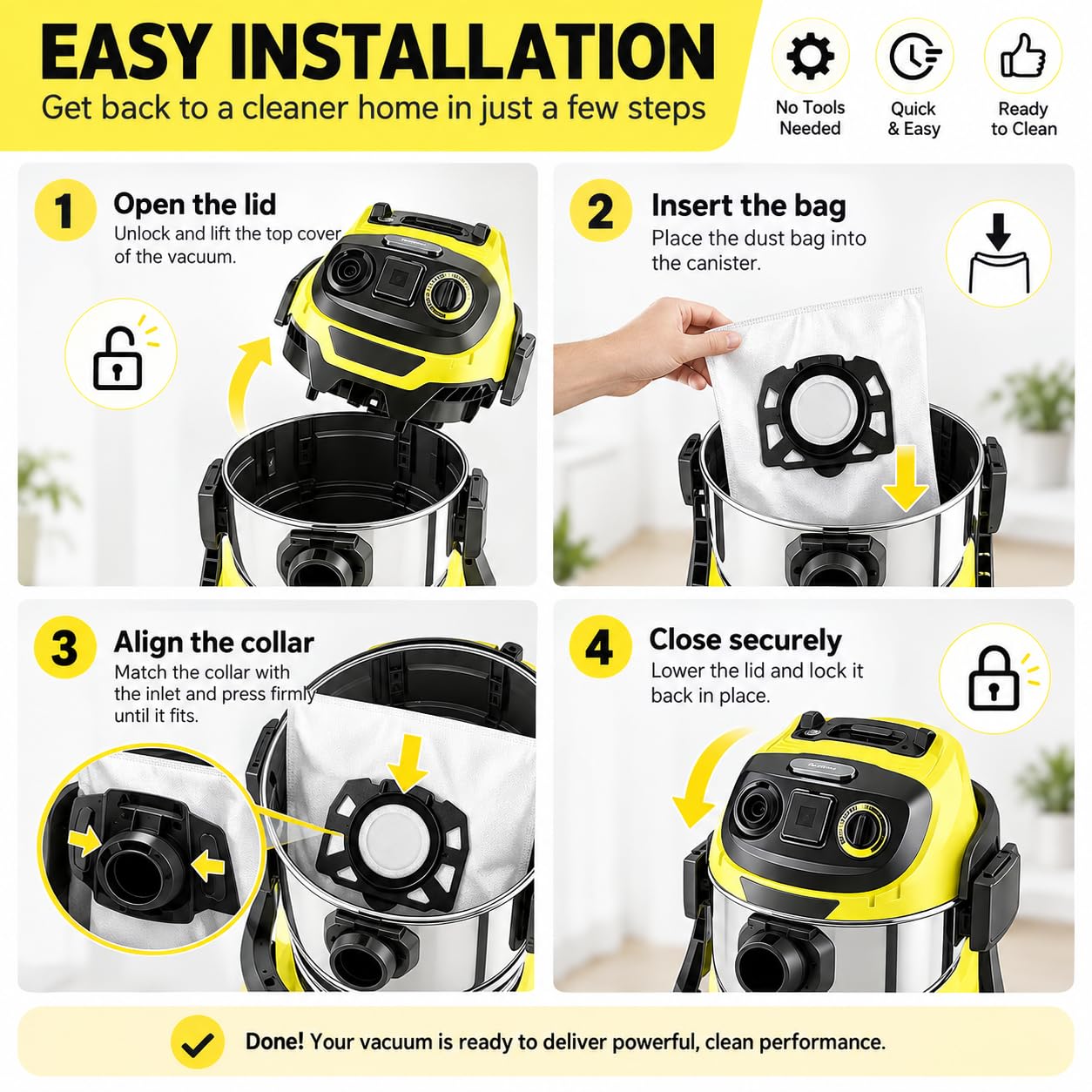 Worek filtrujący próżniowy, do Karcher KWD 6 dla 2.863-006.0