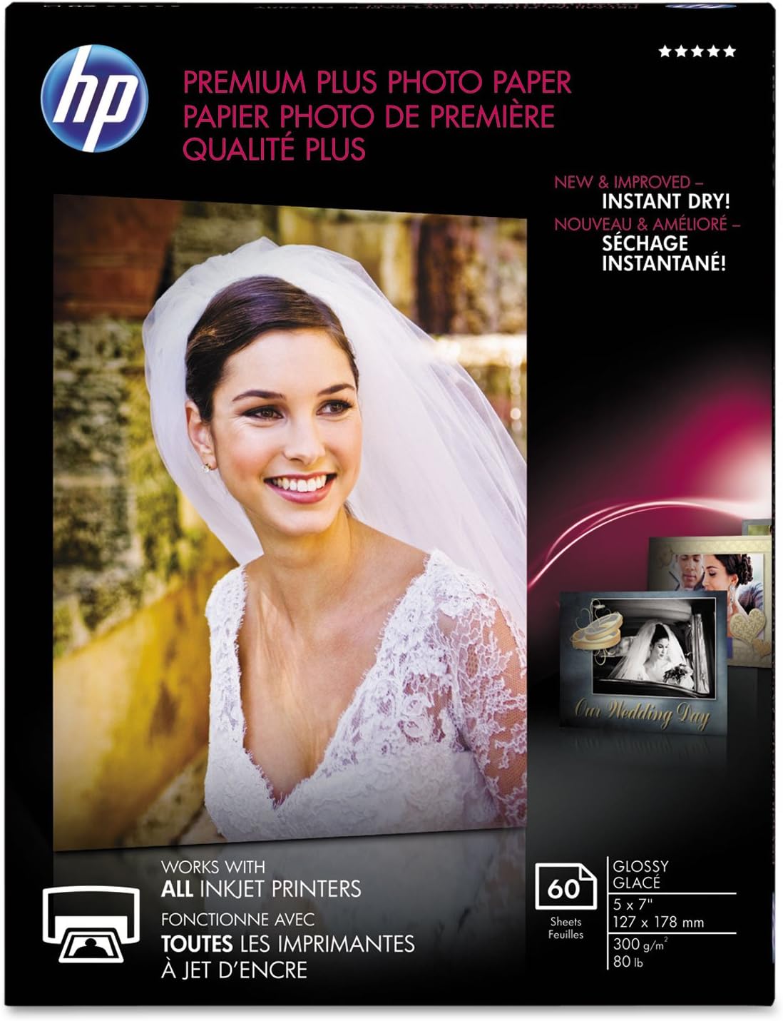 HP Premium Plus SoftGloss Photo Paper, 8.5" x 11", 25