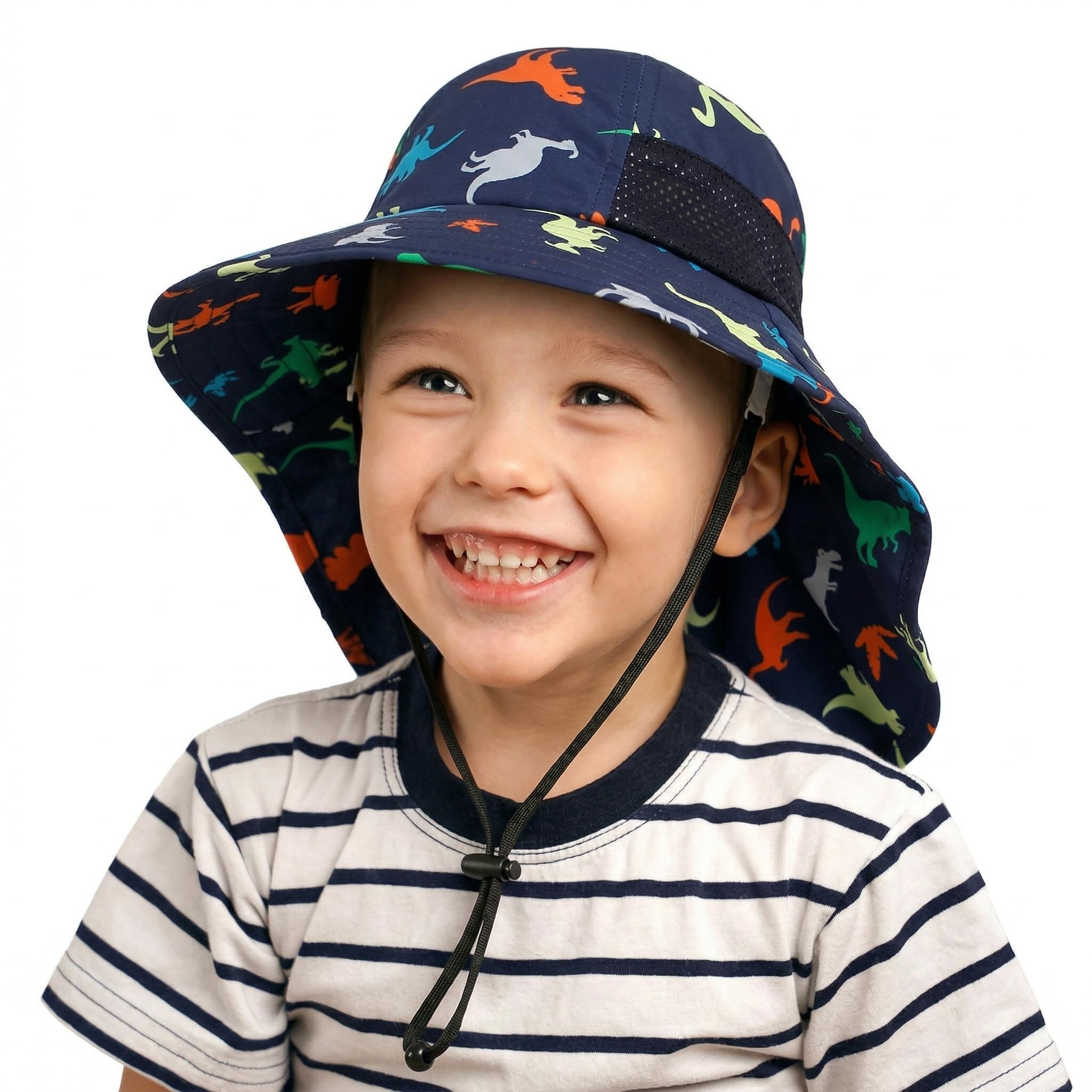 Zidoley Sonnenhut Kinder UV Schutz 50 – Leichter Sommerhut mit breiter Krempe, Atmungsaktivem Mesh & Verstellbarem Kinnriemen, Strandhut für Jungen & Mädchen (50–54 cm)