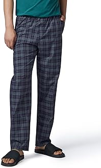 XYXX Men's Super Combed Cotton Checkered Checkmate Pyjamas with Elasticated Waist, Drawstring