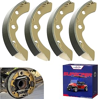 4 PCS Long Golf Cart Universal Brake Shoes, Fit Club Car DS&Carryall 1981-1994, EZGO XI-Serial 1983-1986, for Yamaha G1 1978-1980 2-Cycle, Golf Cart Brake Pads Replace OEM# 101146302 1011296