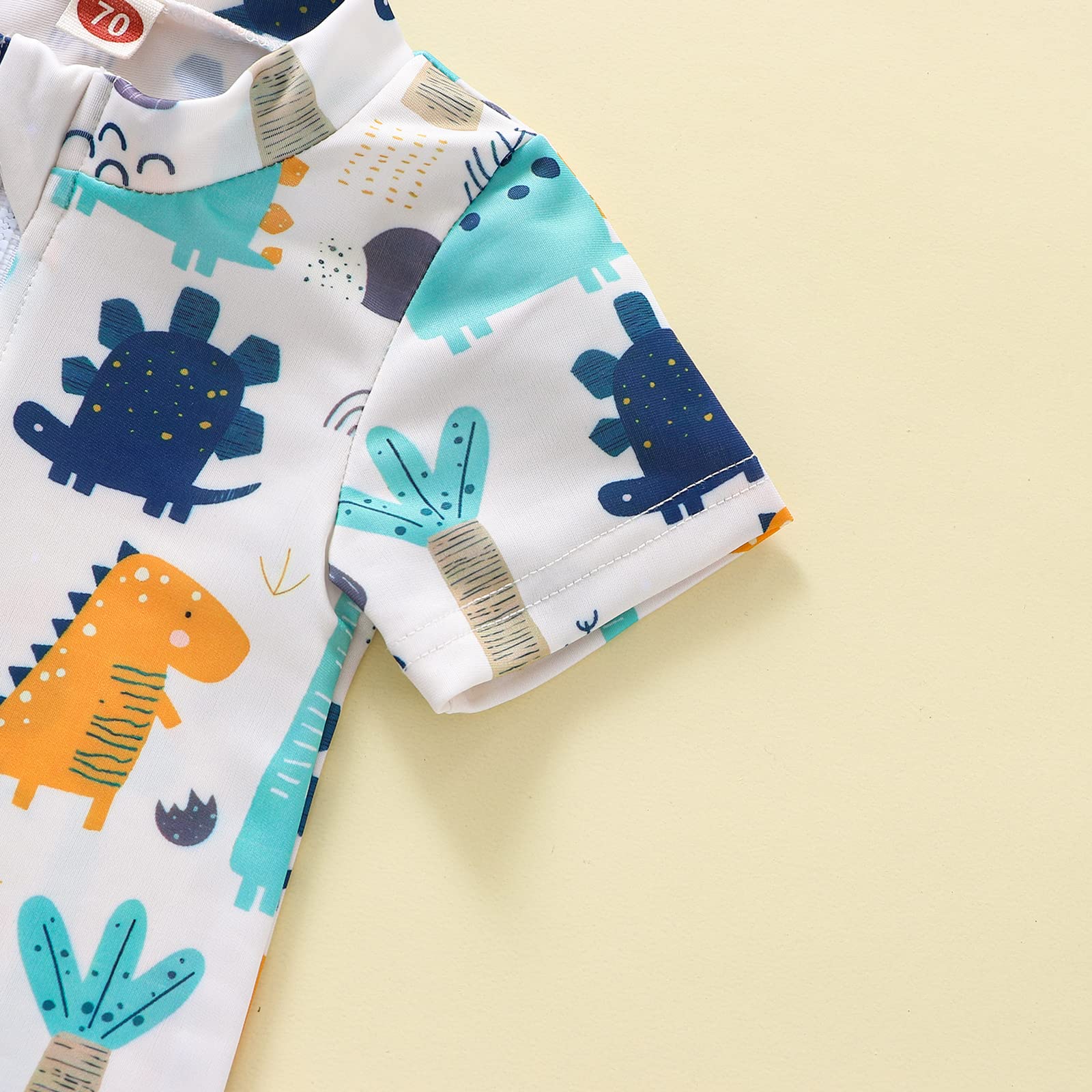 Carolilly Costume da Bagno Bambino Bambino Bambino Un Pezzo Stampato Squali o Dinosauri Anti-UV (0-5 Anni)