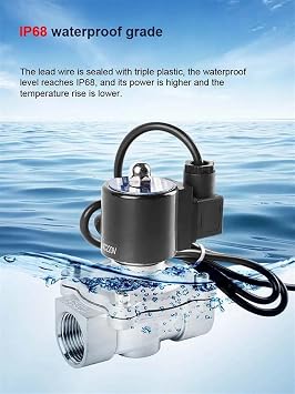 Underwater Fountain Solenoid Valve Stainless Steel Normally Closed IP68 Waterproof Electric Control Water Valve 12V 24V(380VAC-NORMALLY Closed)