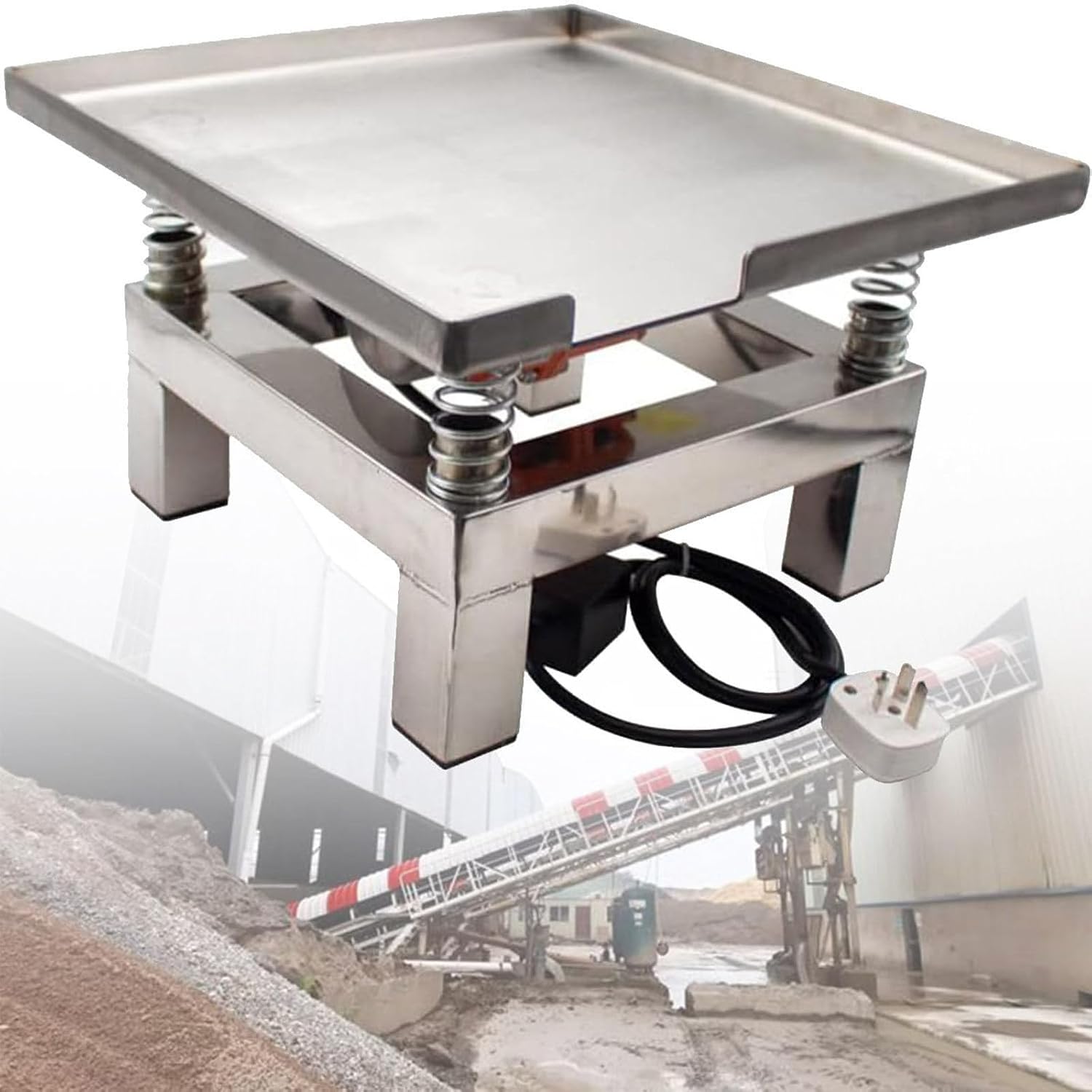 50w/120w Small Concrete Vibration Table,110v/220v Stainless Steel Mini Vibration Table,3000-3600 Times/Minute,for Industry,Experiment,Construction 35 * 35cm-220V