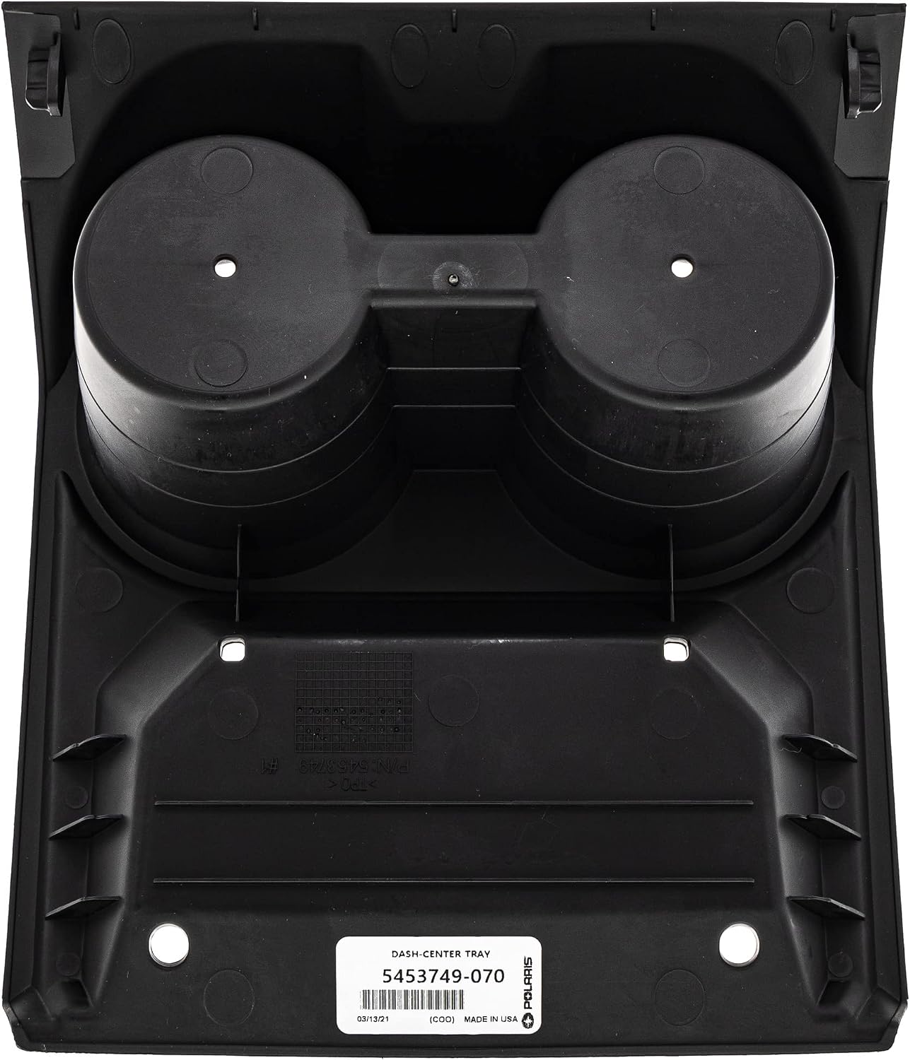 Polaris Center Tray Dash, Gloss Black, for Specific RANGER Models, Genuine OEM Part 5453749-070