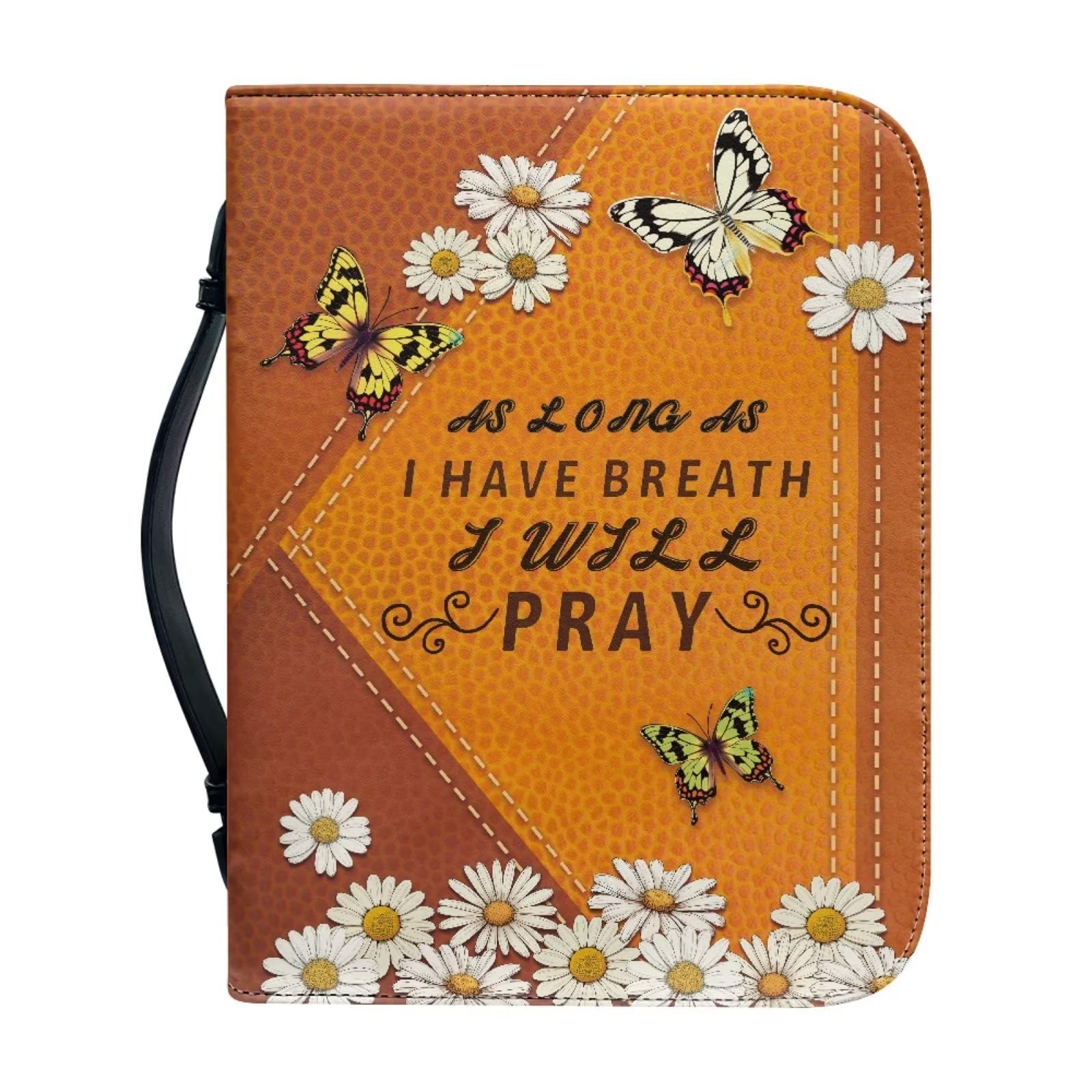 Bible Cover Case for Men Women Bible Case Large Waterproof Bible Protective with Handle and Patriotic Christmas Gifts Holy Bible Bag — image 1