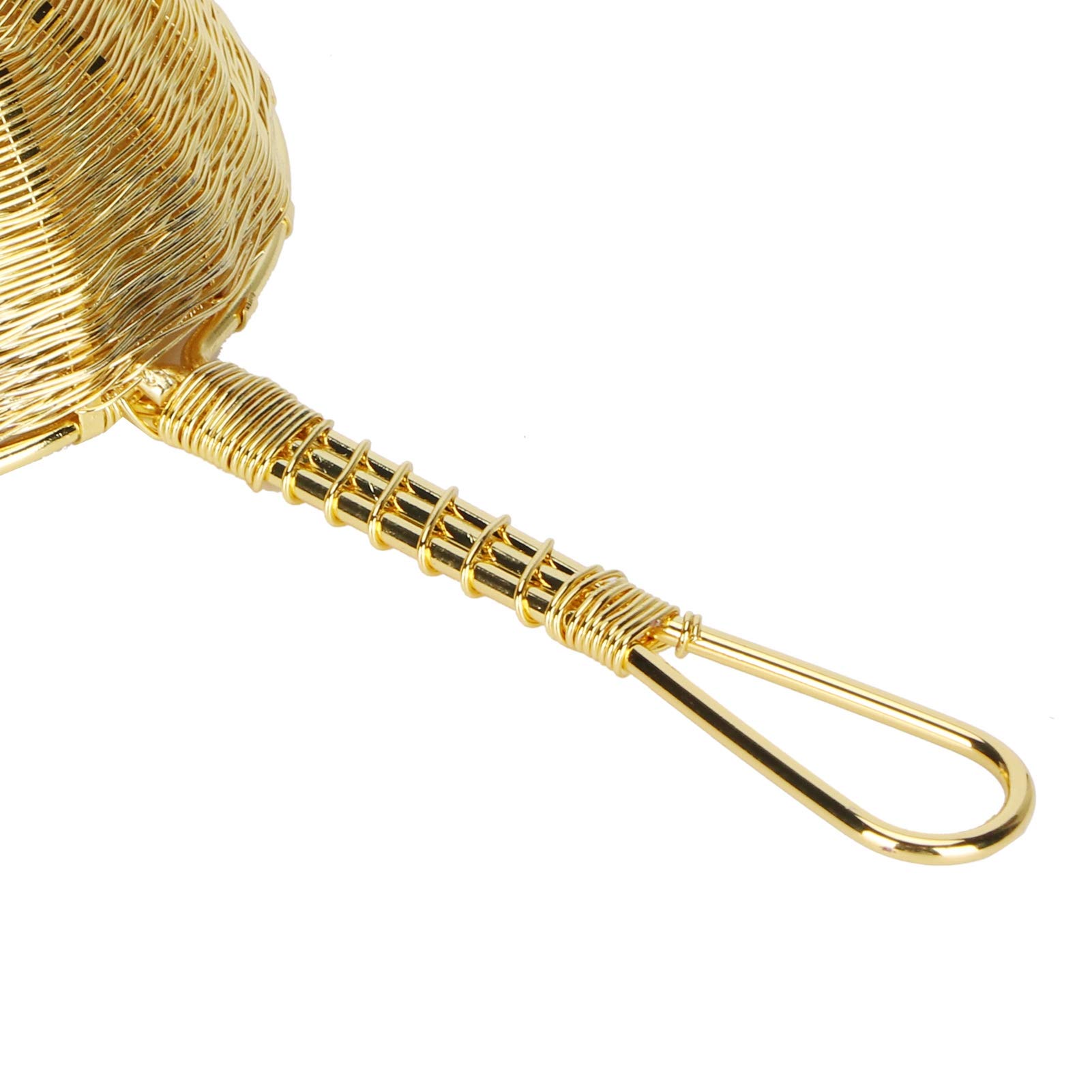 Passoire à thé en cuivre fabriquée à la main, filtre à théière réutilisable avec poignée debout, maille fine pour machine à thé