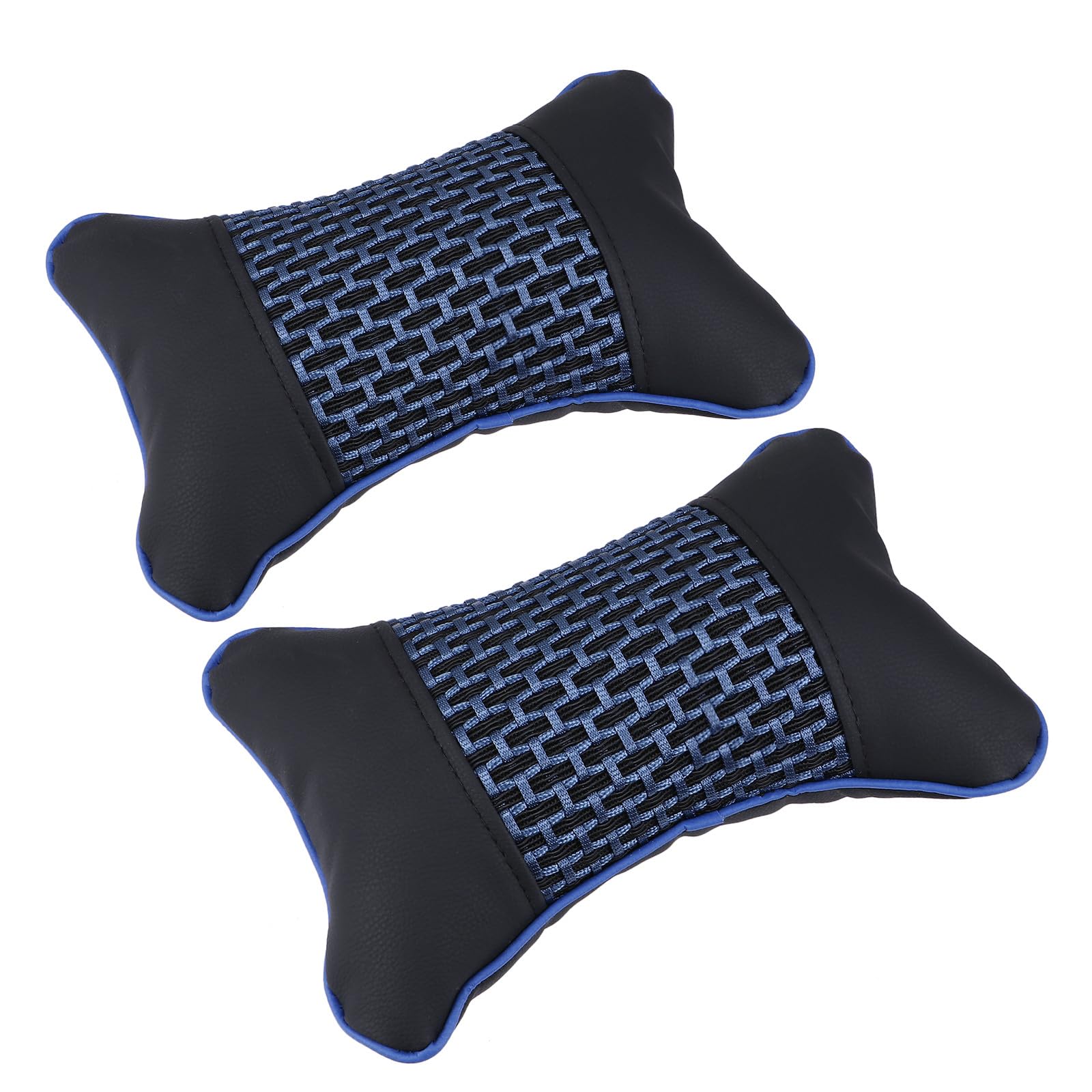 Coussin cervical voiture similicuir bleu de haute qualité avec rembourrage coton PP