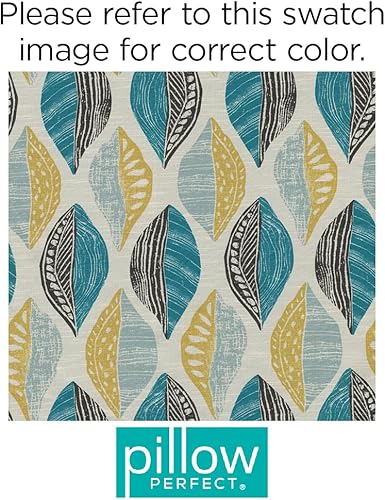 Miniatura 10 de Pillow Perfect Tropic Floral - Cojín para tumbona con respaldo sólido para interiores y exteriores con lazos, relleno de fibra de felpa, resistente