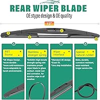 Vista 116 de 26" 20" 16" Windshield Wiper Blades Replacement for Dodge Grand Caravan 2008-2020 / Chrysler Town & Country 2008-2016 Premium All Weather Front Rear