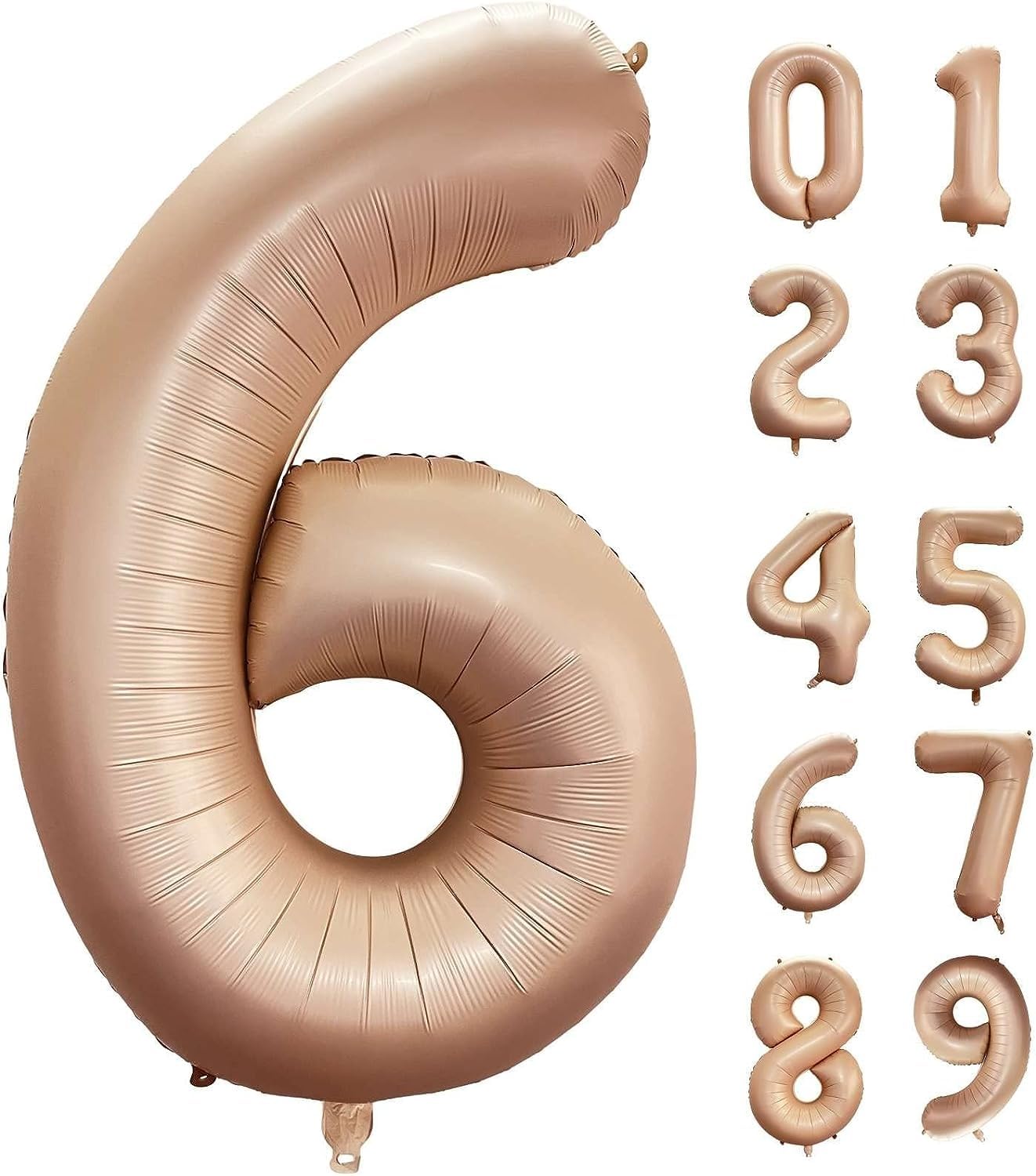 Atpata Funky #2 Elegant Caramel Colour JUMBO 40 INCH Number Balloons Set | 0 to 9 Digit Shapes | Decorative Balloons for Milestones & Celebrations-image-6