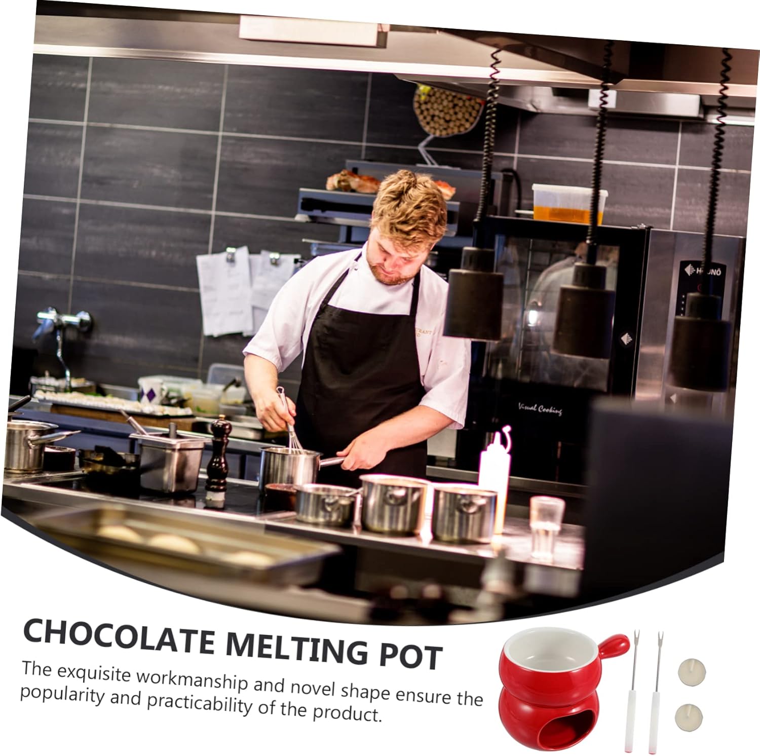 Fondue Single Handle Cheese Dome Chocolate Melting Cup for Cheese Butter Candy Kitchens