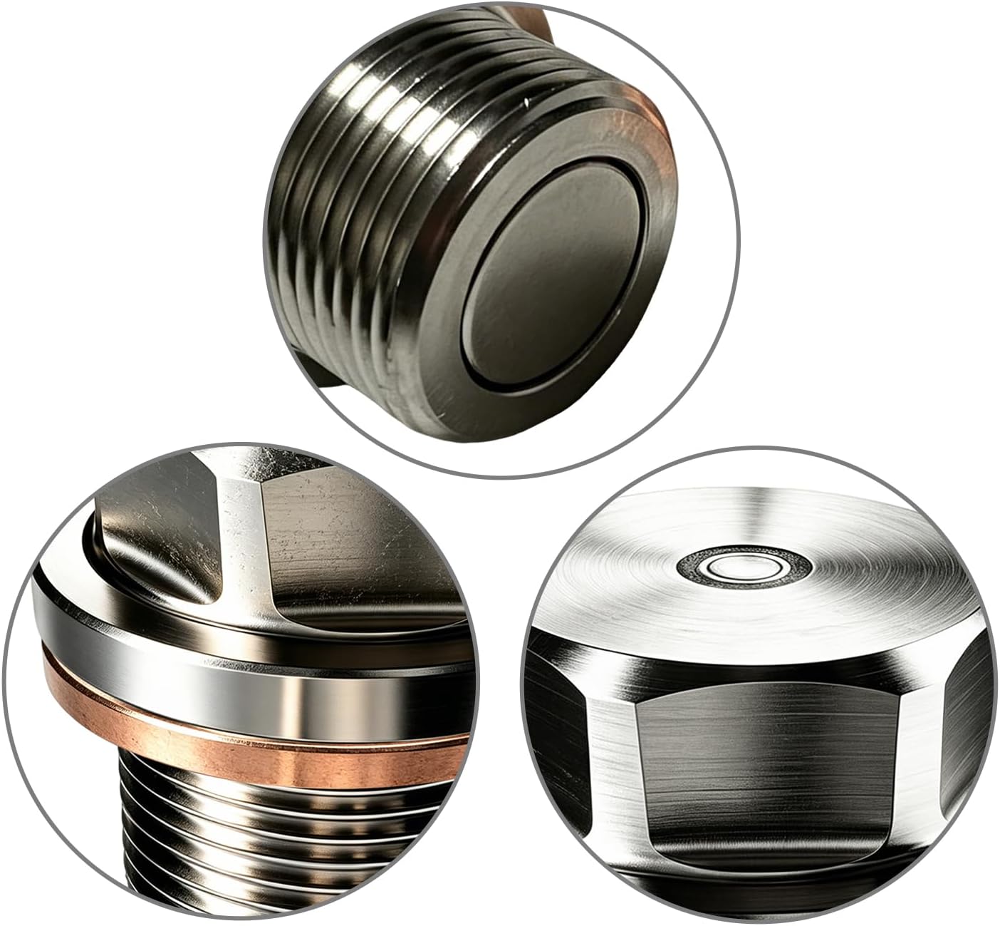 M24x1.5 Stainless Steel Transmission/Front Differential Magnetic Oil Drain Plug 90341-24014 Compatible with 2008-2020 Lexus GX460/LX570 & Toyota 4Runner/FJ Cruiser/Land Cruiser/Tacoma/Tundra