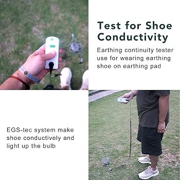 Zapatos de tierra con material exterior de malla transpirable para correr, tiempo libre, zapatillas de correr en la calle, transpirables, zapatos conductivos con tierra para hombres y mujeres6