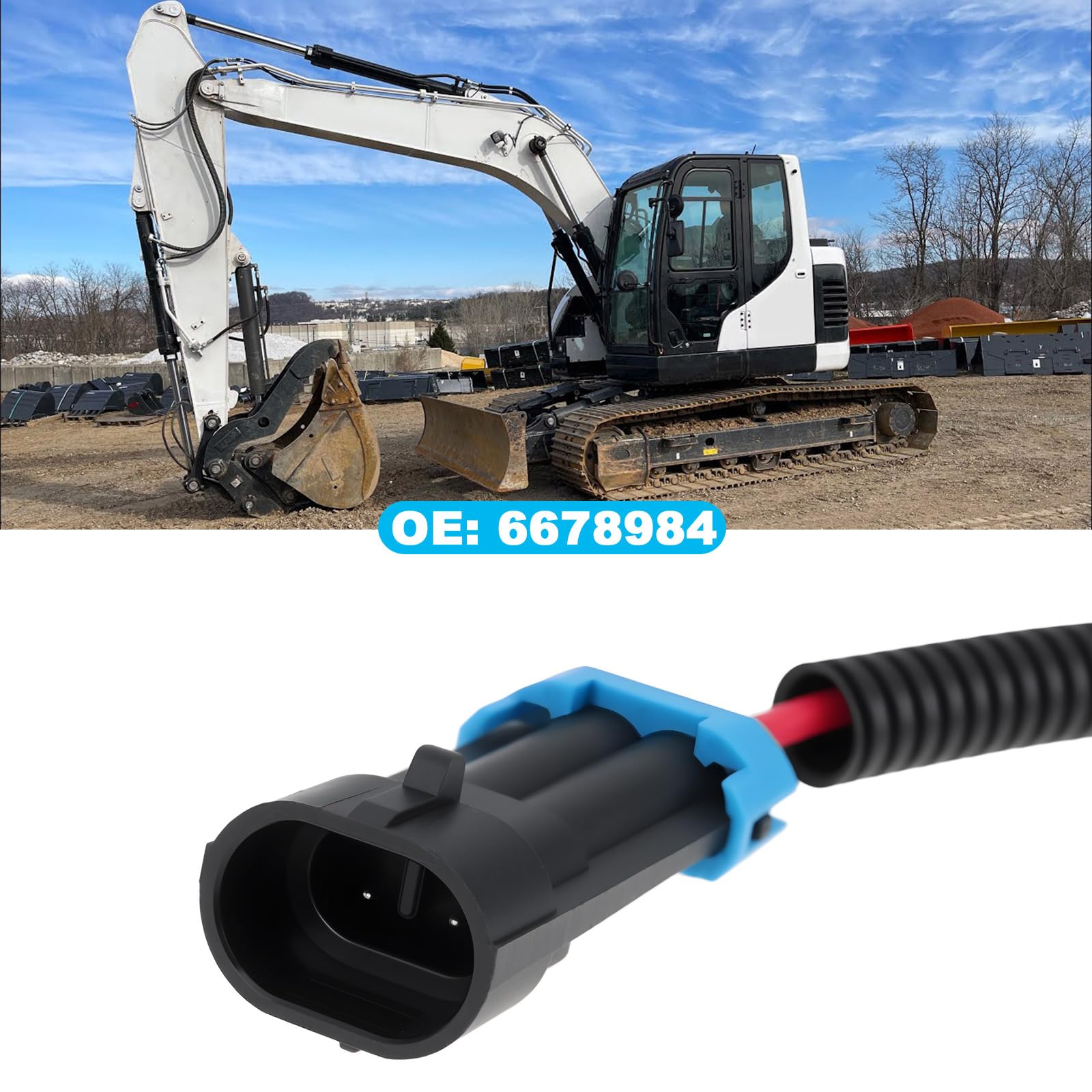 Bobine d'Électrovanne 12V pour Excavateur 6678984 Compatible avec Bobcat E16 319 320 322 325 425 428 430 435
